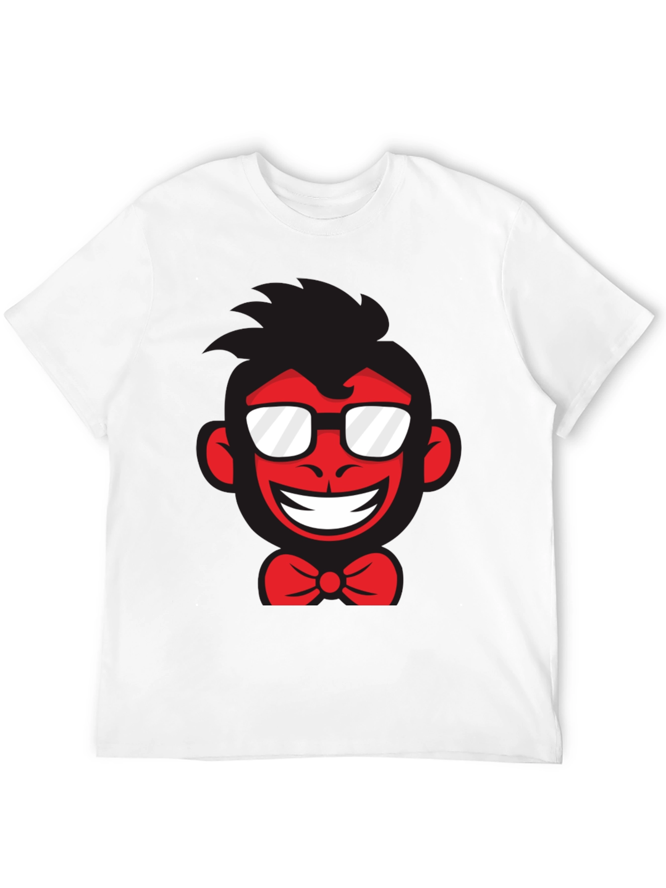 Funny Monkey Graphic Tee - Black Cotton T-Shirt