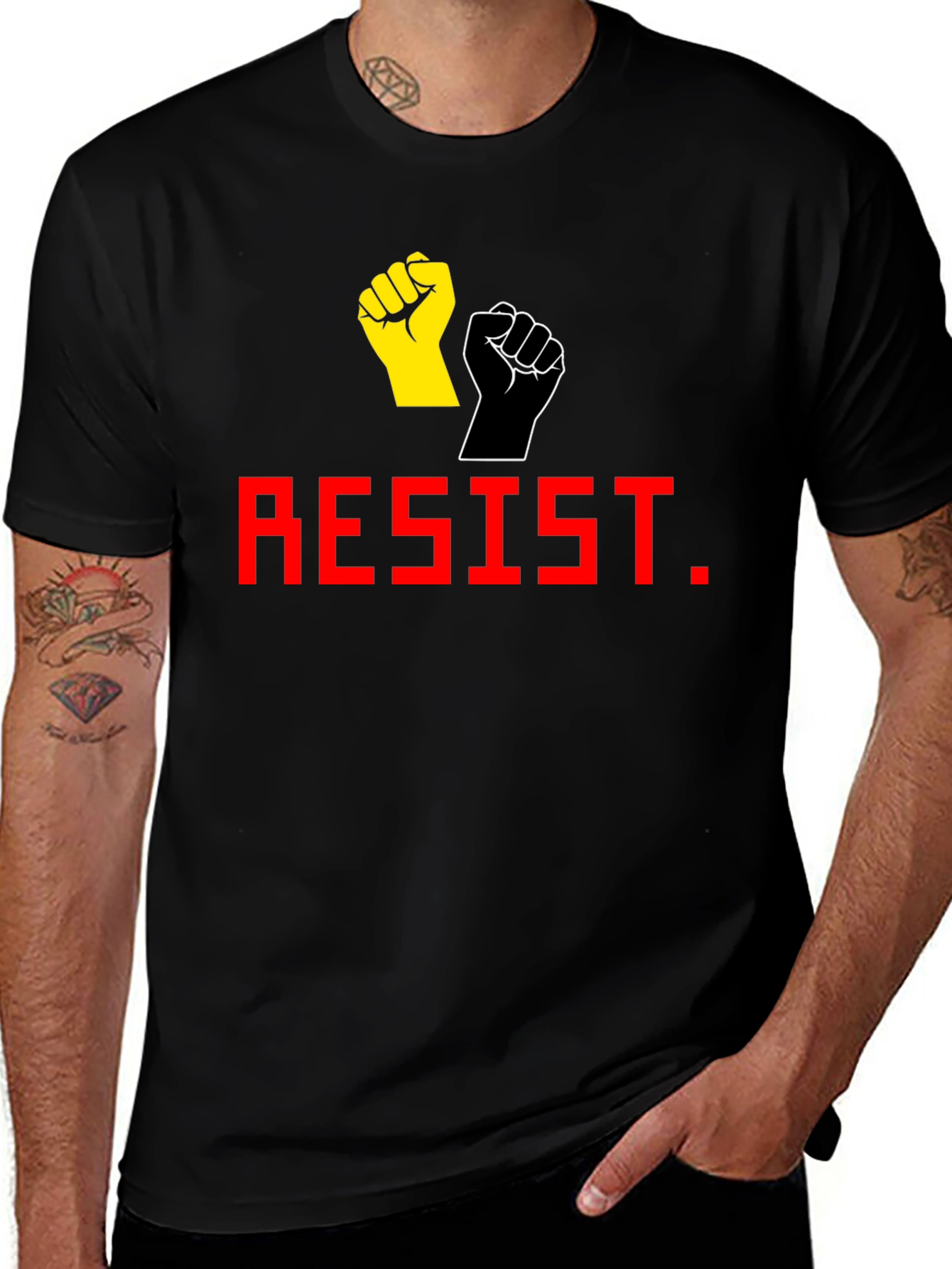Resist Fist Tee - Activist Black T-Shirt