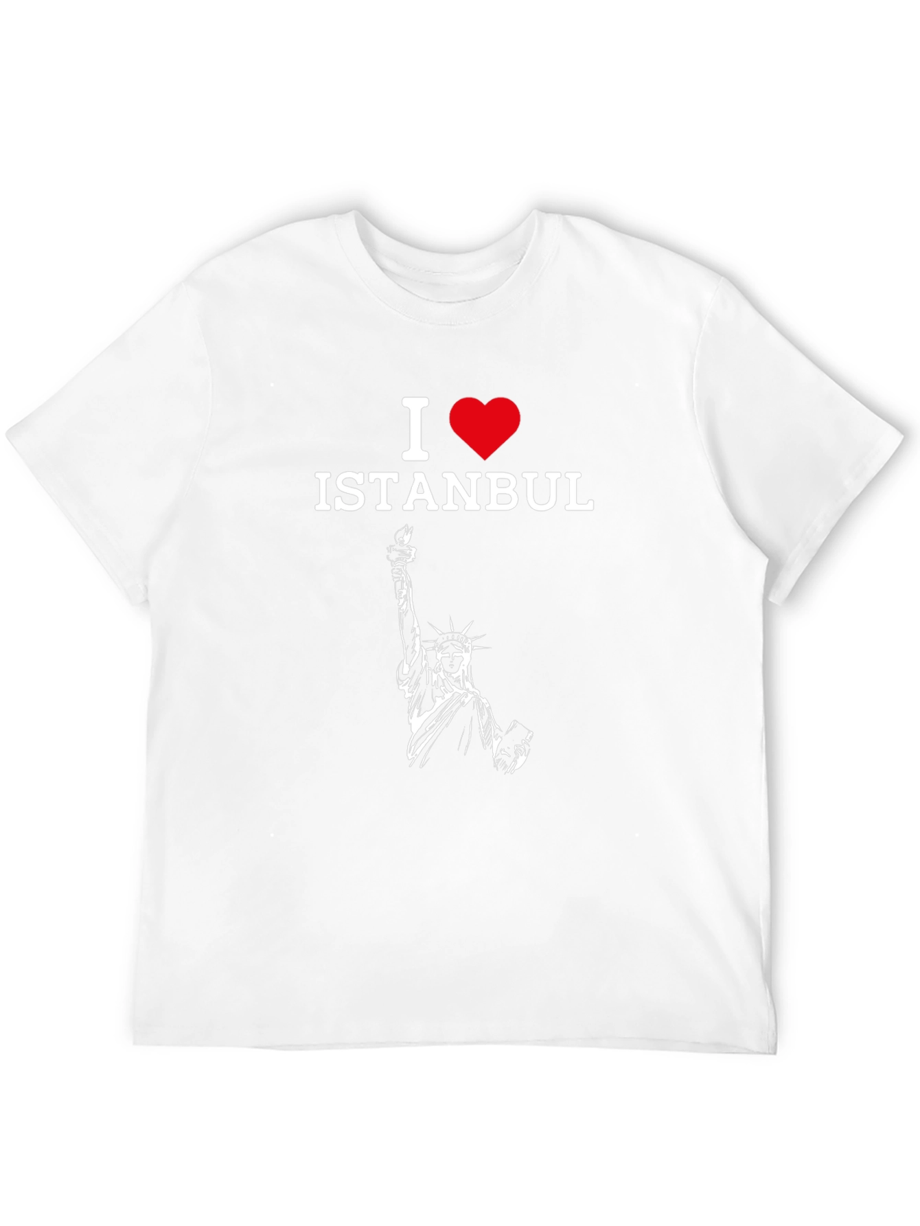 I Love Istanbul T-Shirt - Statue of Liberty Design