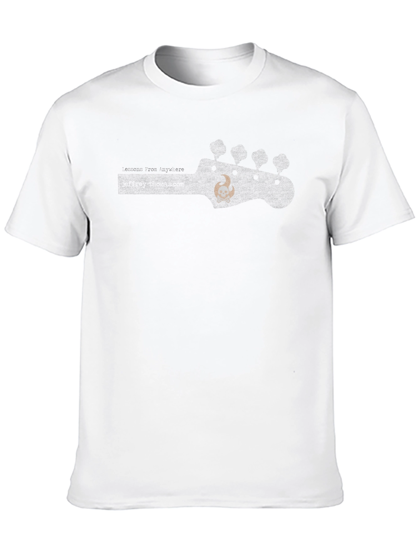 Mens Black Crew Neck T-Shirt with Skull Graphic