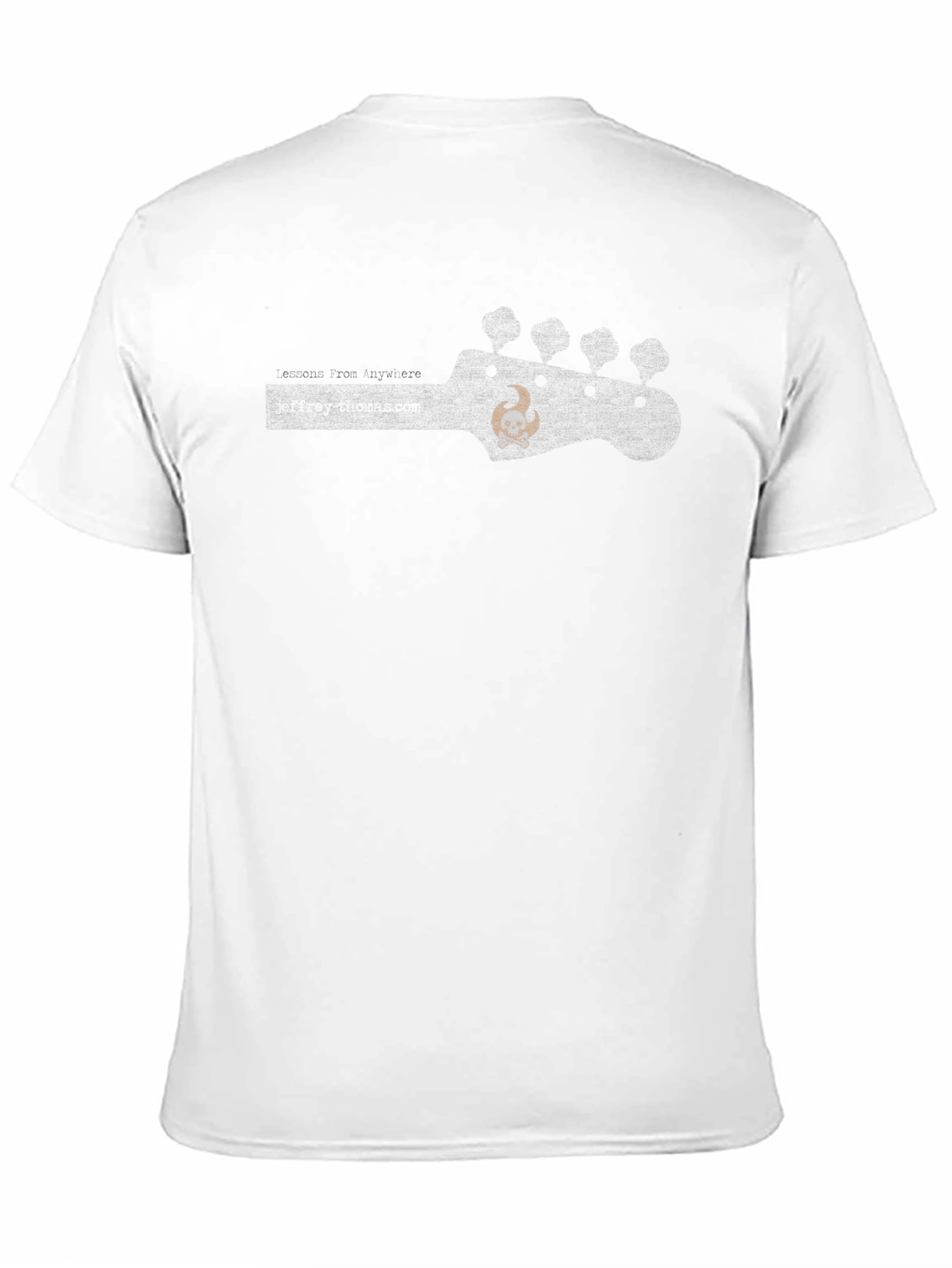 Mens Black Crew Neck T-Shirt with Skull Graphic