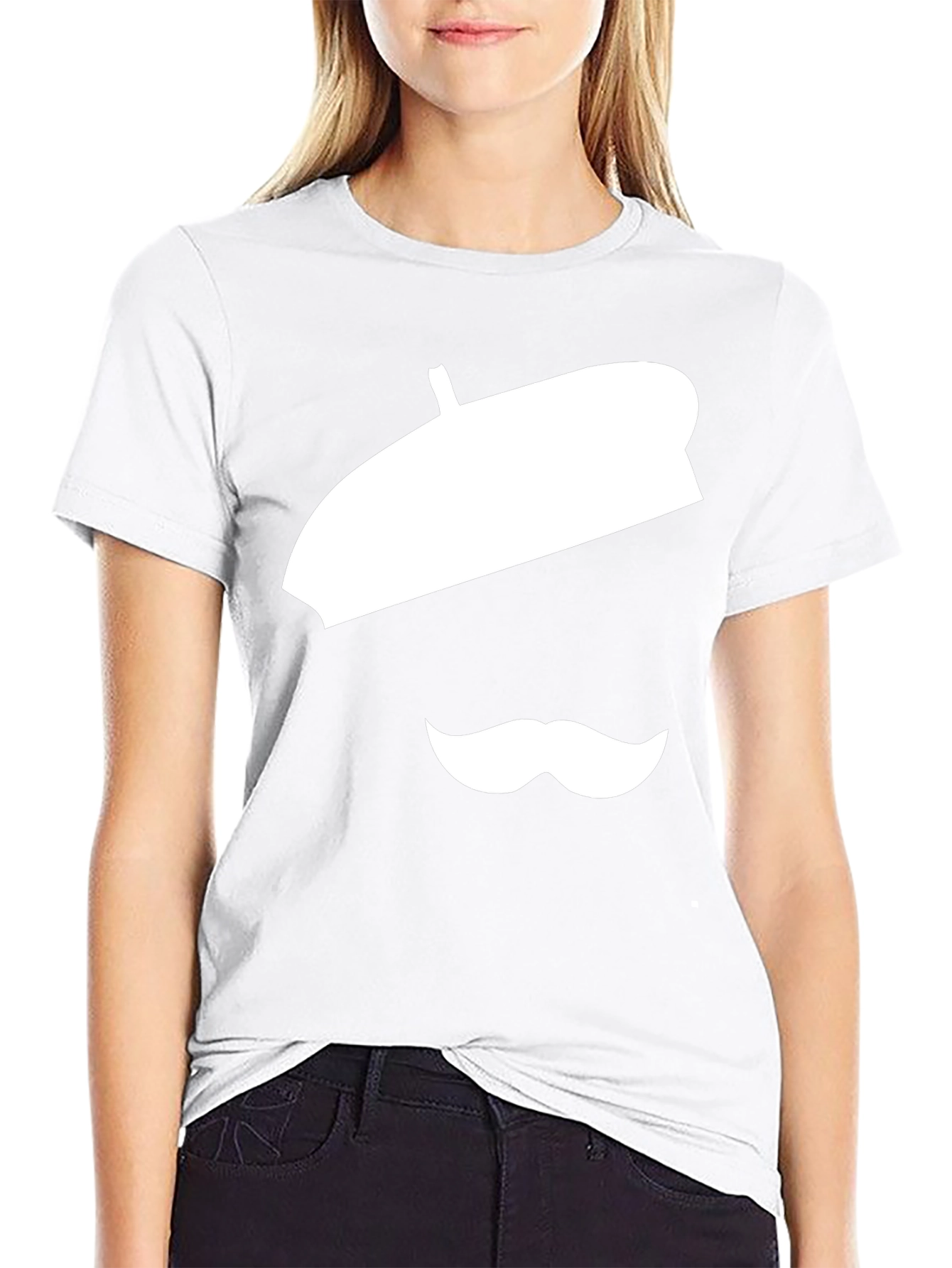 Beret & Moustache Graphic Tee