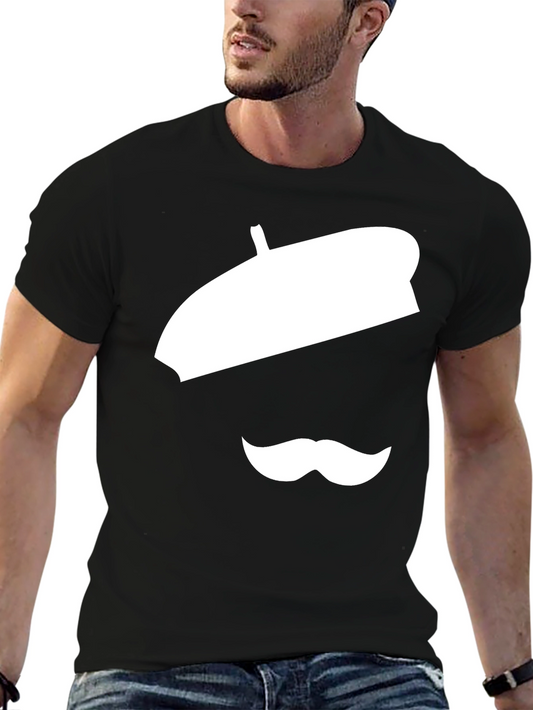 Beret & Moustache Graphic Tee