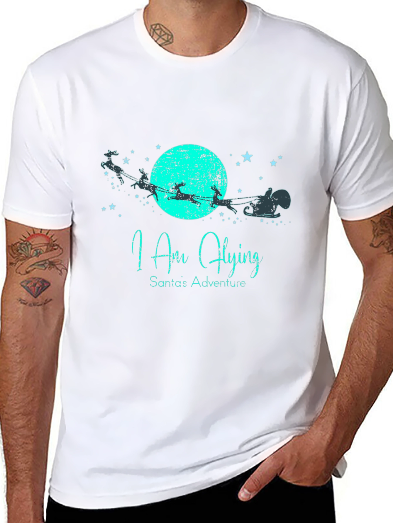Santas Adventure Tee - I Am Flying Christmas Shirt