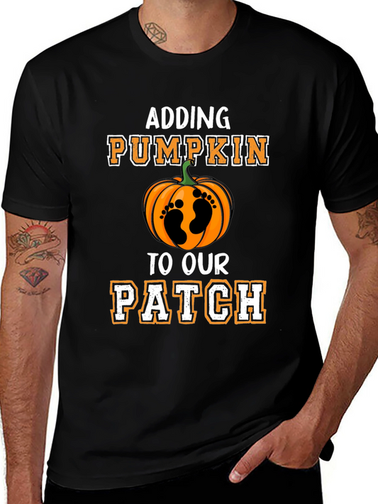 Adding Pumpkin to Our Patch T-Shirt - Pregnancy Announcement