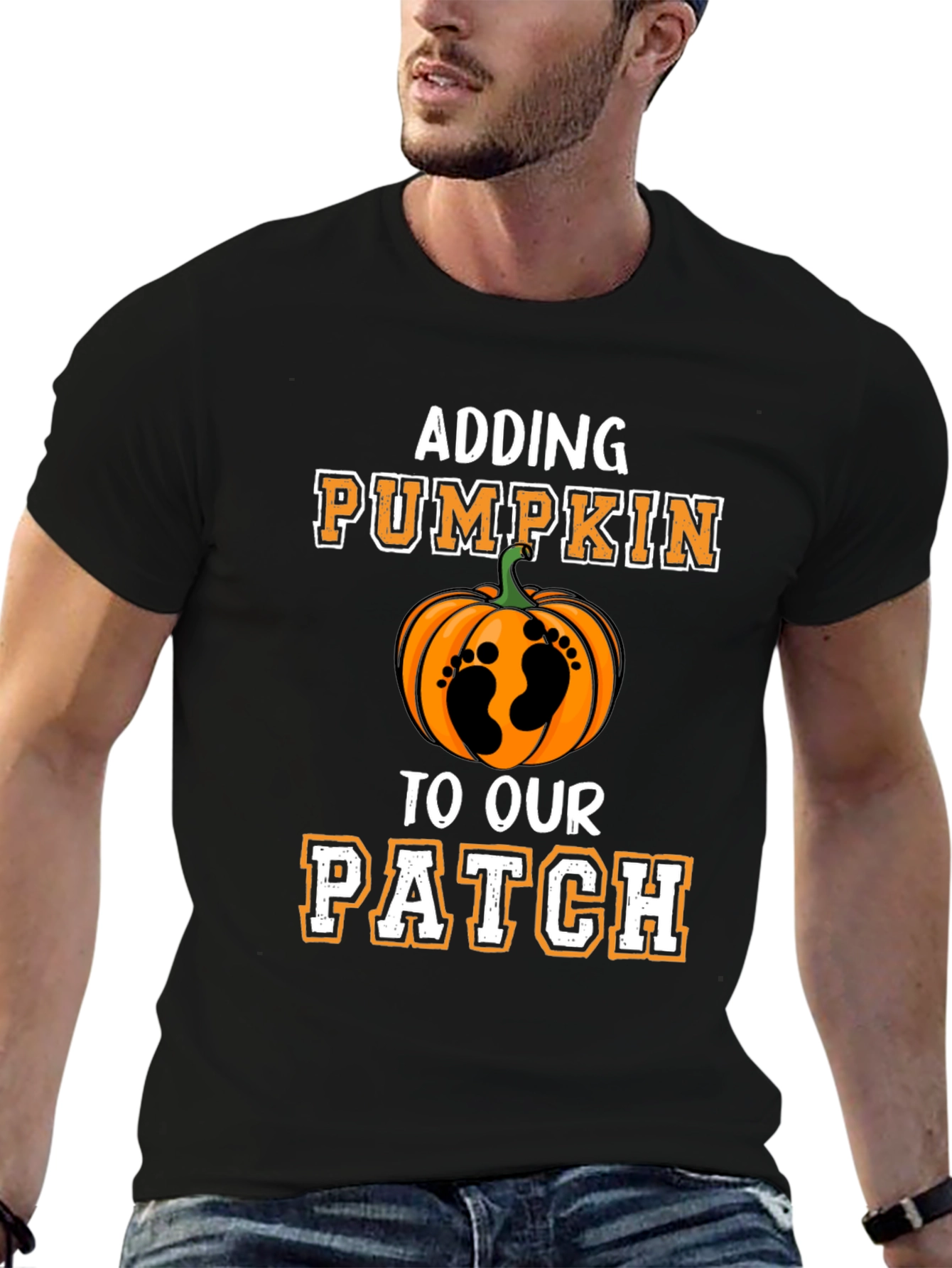 Adding Pumpkin to Our Patch T-Shirt - Pregnancy Announcement