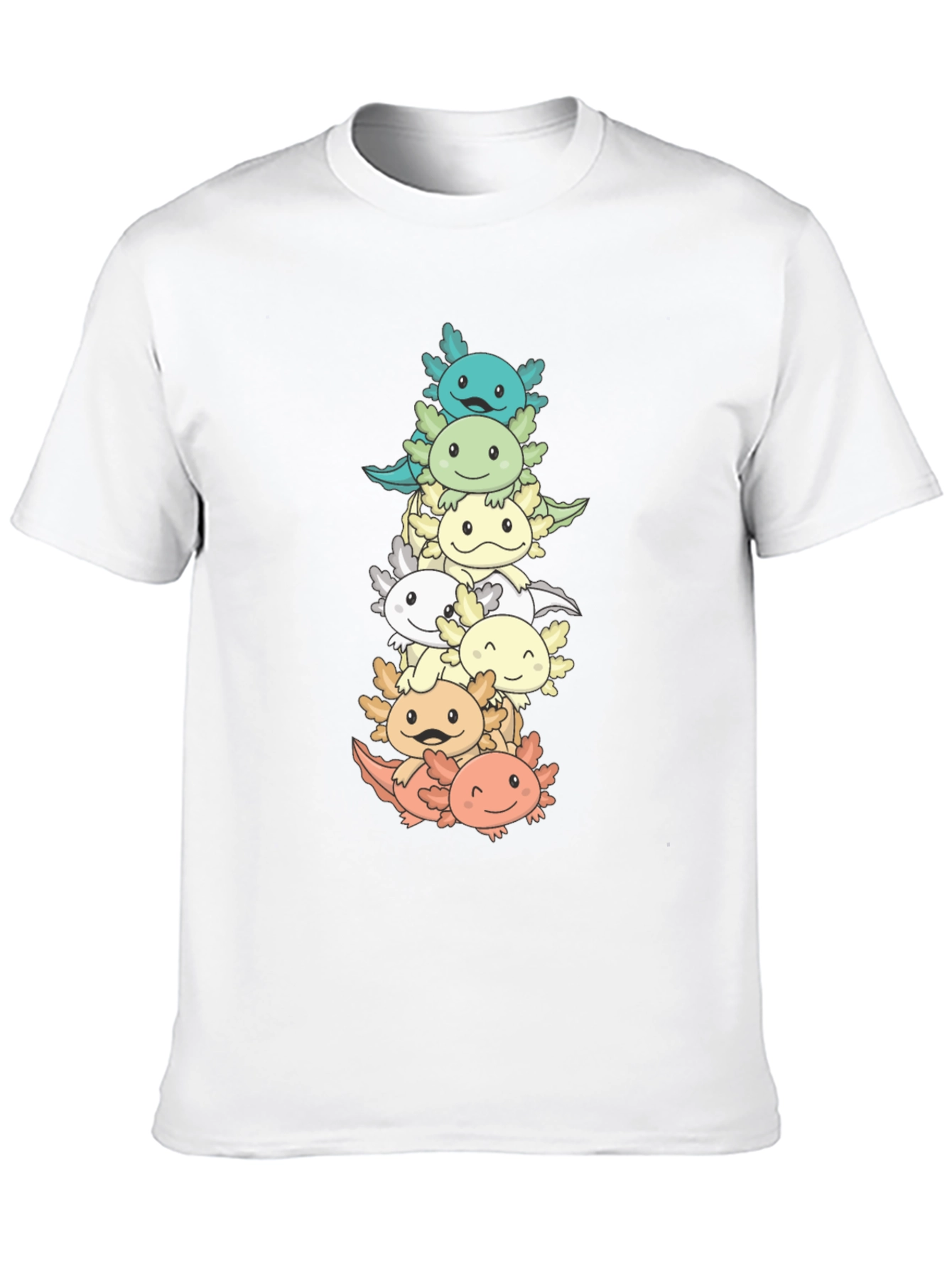 Axolotl Stack T-Shirt - Cute Amphibian Tee