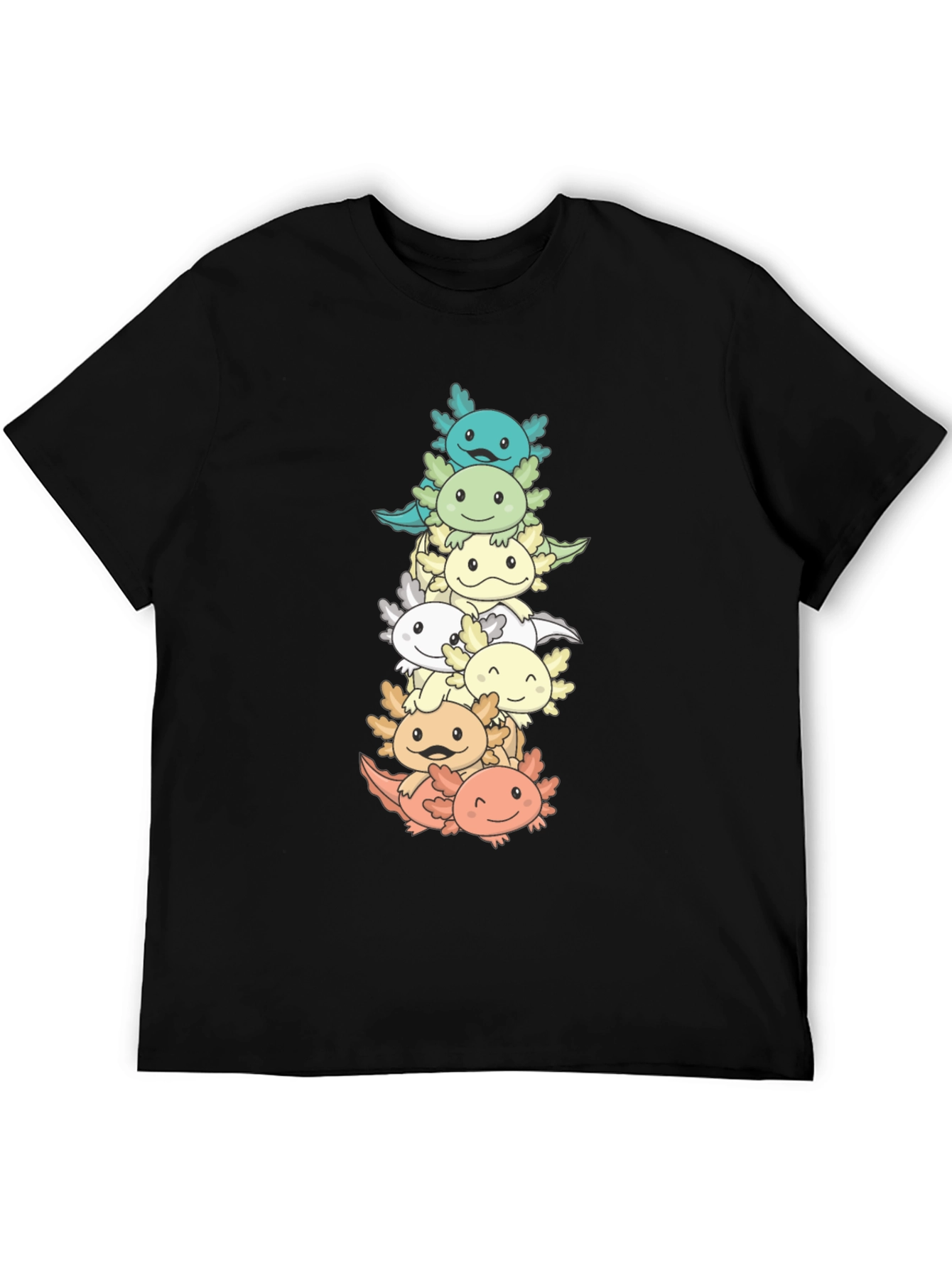 Axolotl Stack T-Shirt - Cute Amphibian Tee