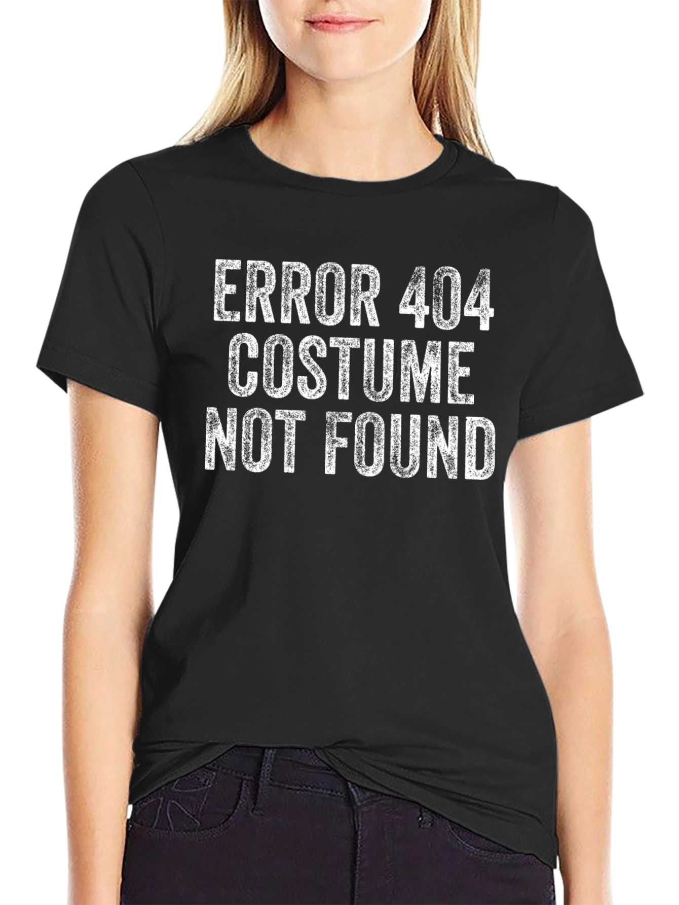Error 404 Costume Not Found Black T-Shirt