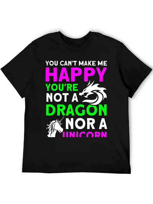 Funny Dragon & Unicorn Graphic T-Shirt - Sarcastic Tee