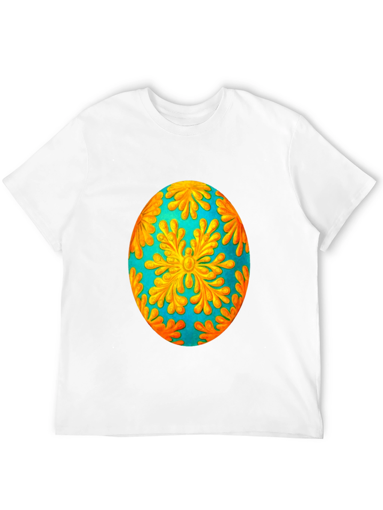 Floral Easter Egg Graphic Tee - Black