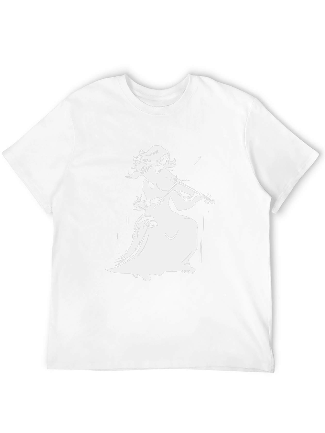 Black T-Shirt with Fiddler Graphic Print