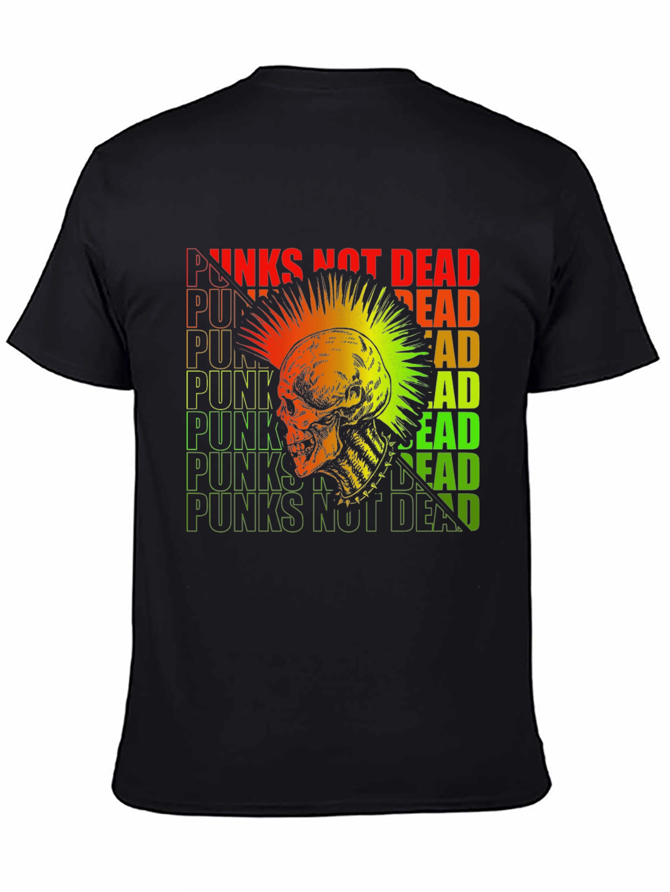 Punk Rock Skull Graphic Tee - Punks Not Dead