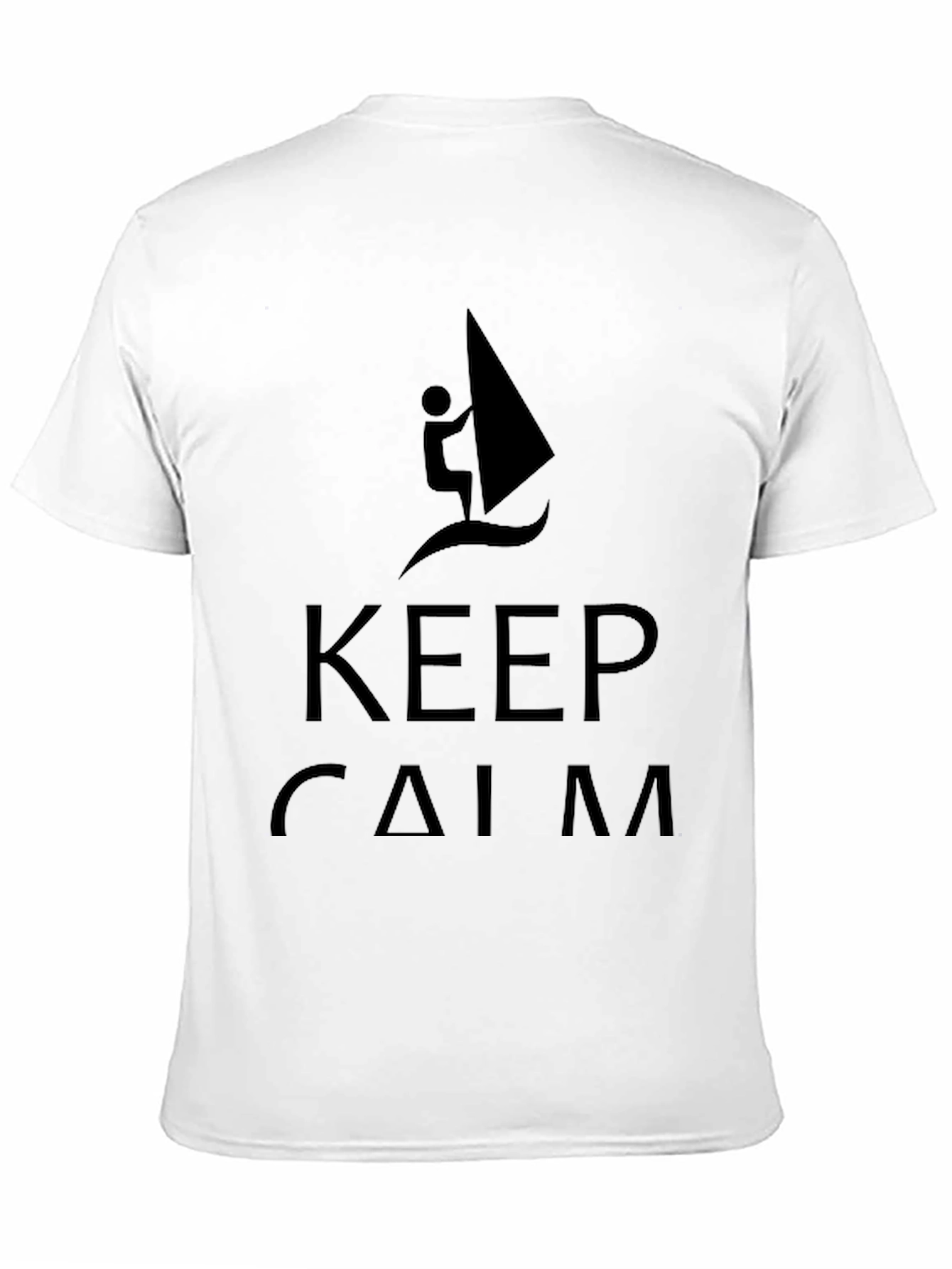 Keep Calm Windsurfing Black T-Shirt