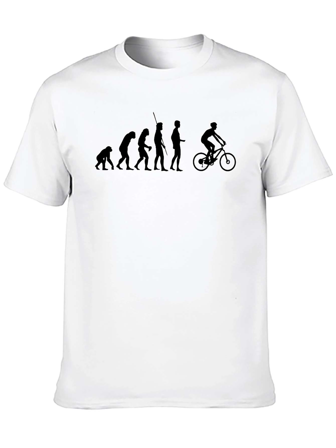 Evolution of Cyclist Black T-Shirt