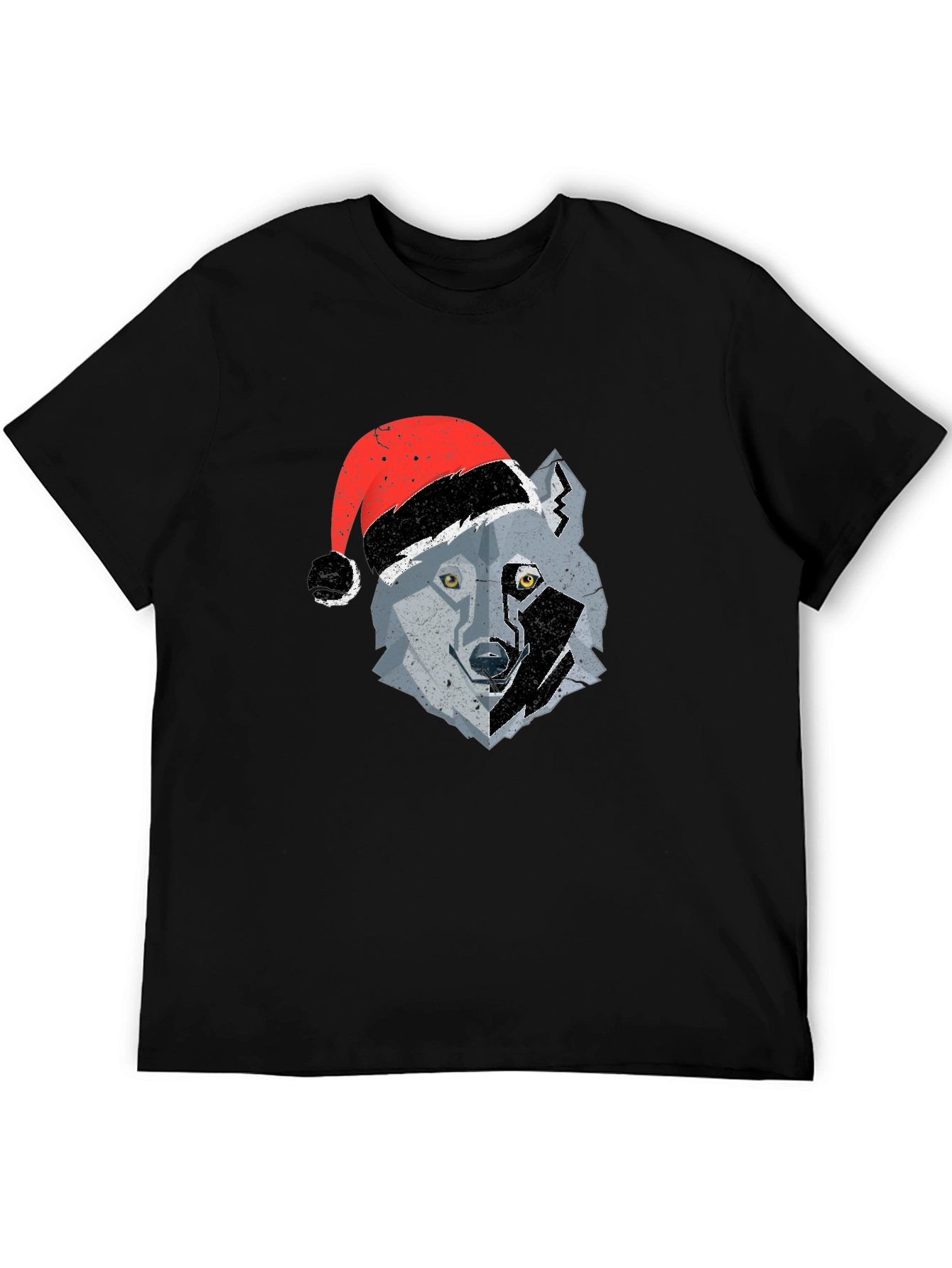Wolf Santa Hat Graphic Tee