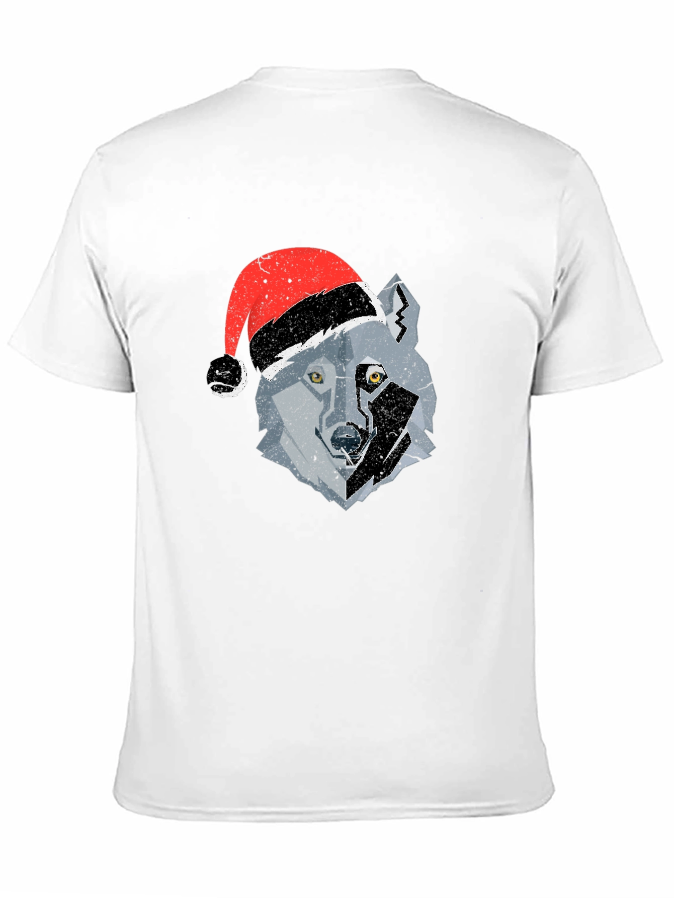 Wolf Santa Hat Graphic Tee