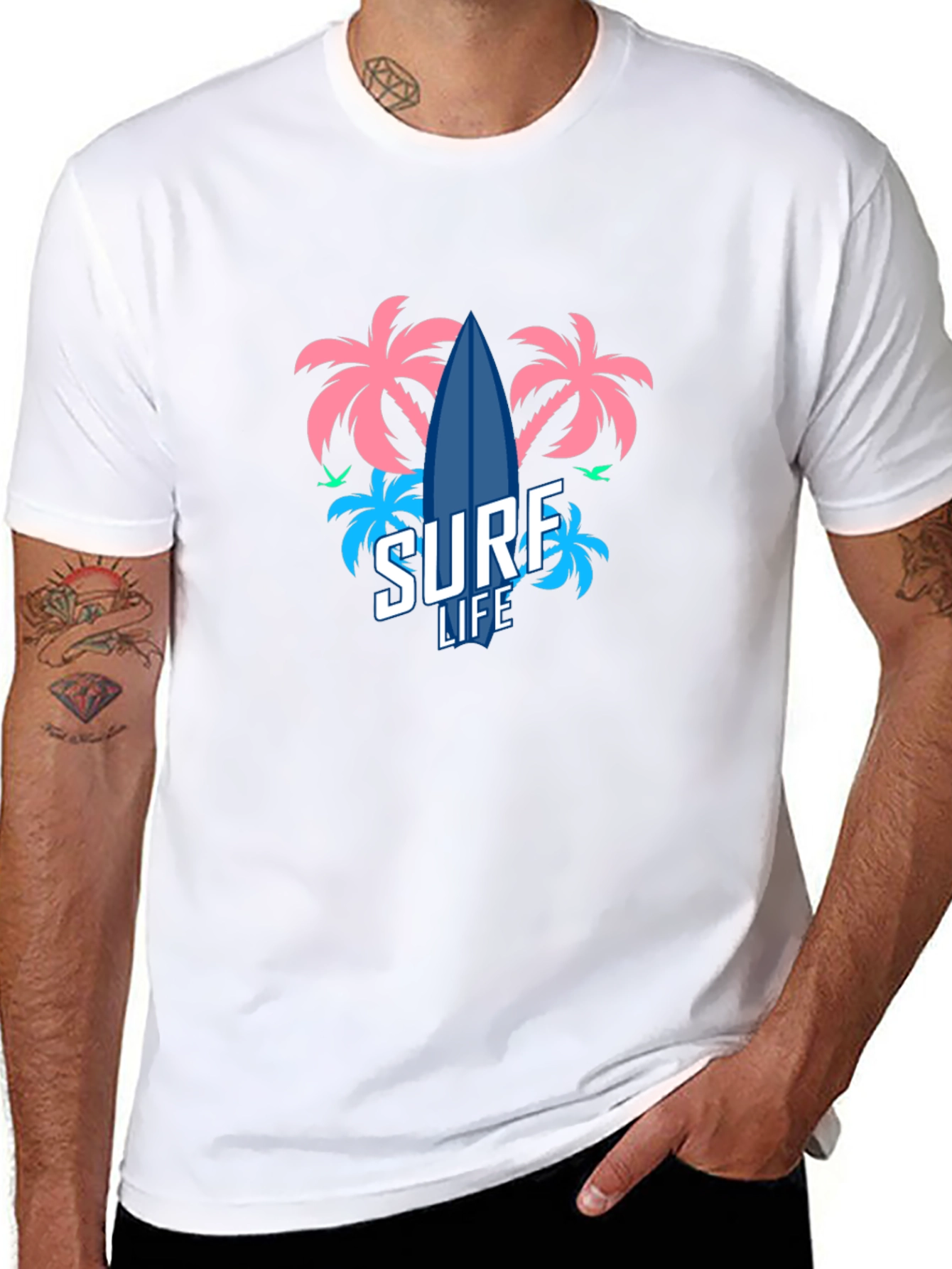 Surf Life Graphic Tee - Tropical Vibes