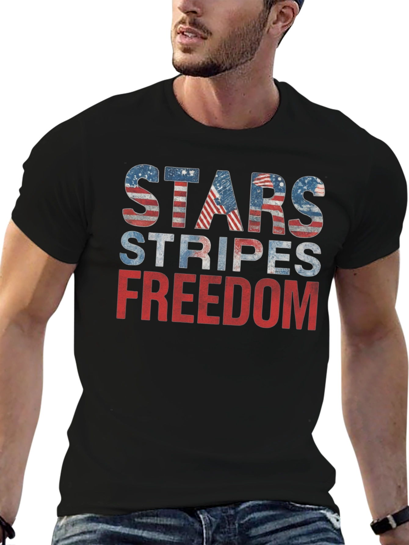 Stars Stripes Freedom Graphic Tee
