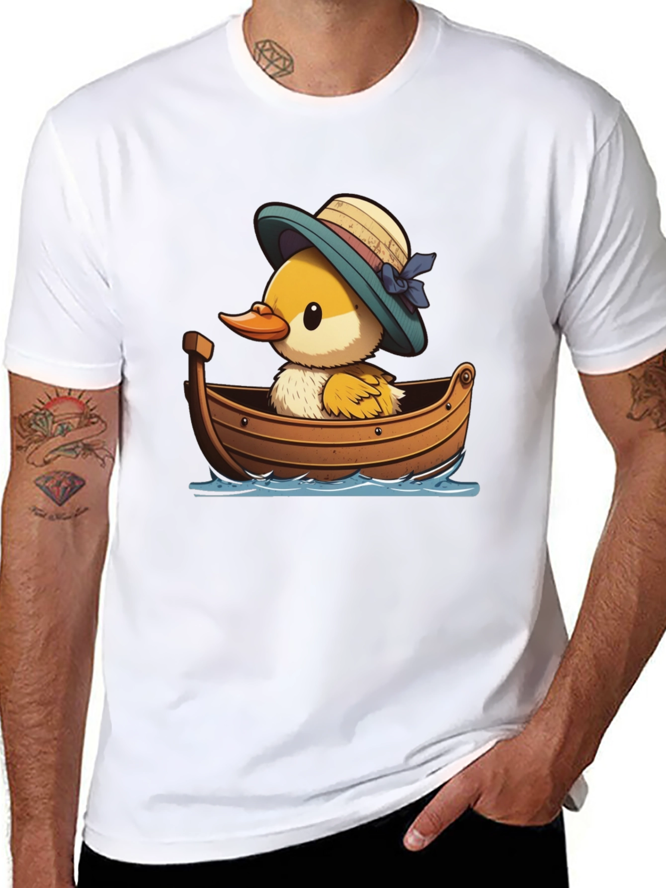 Duckling in Boat Graphic Tee