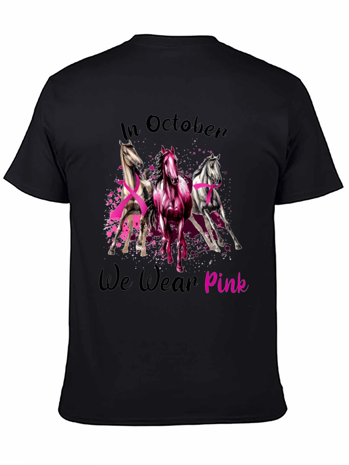 October Breast Cancer Awareness Horse T-Shirt