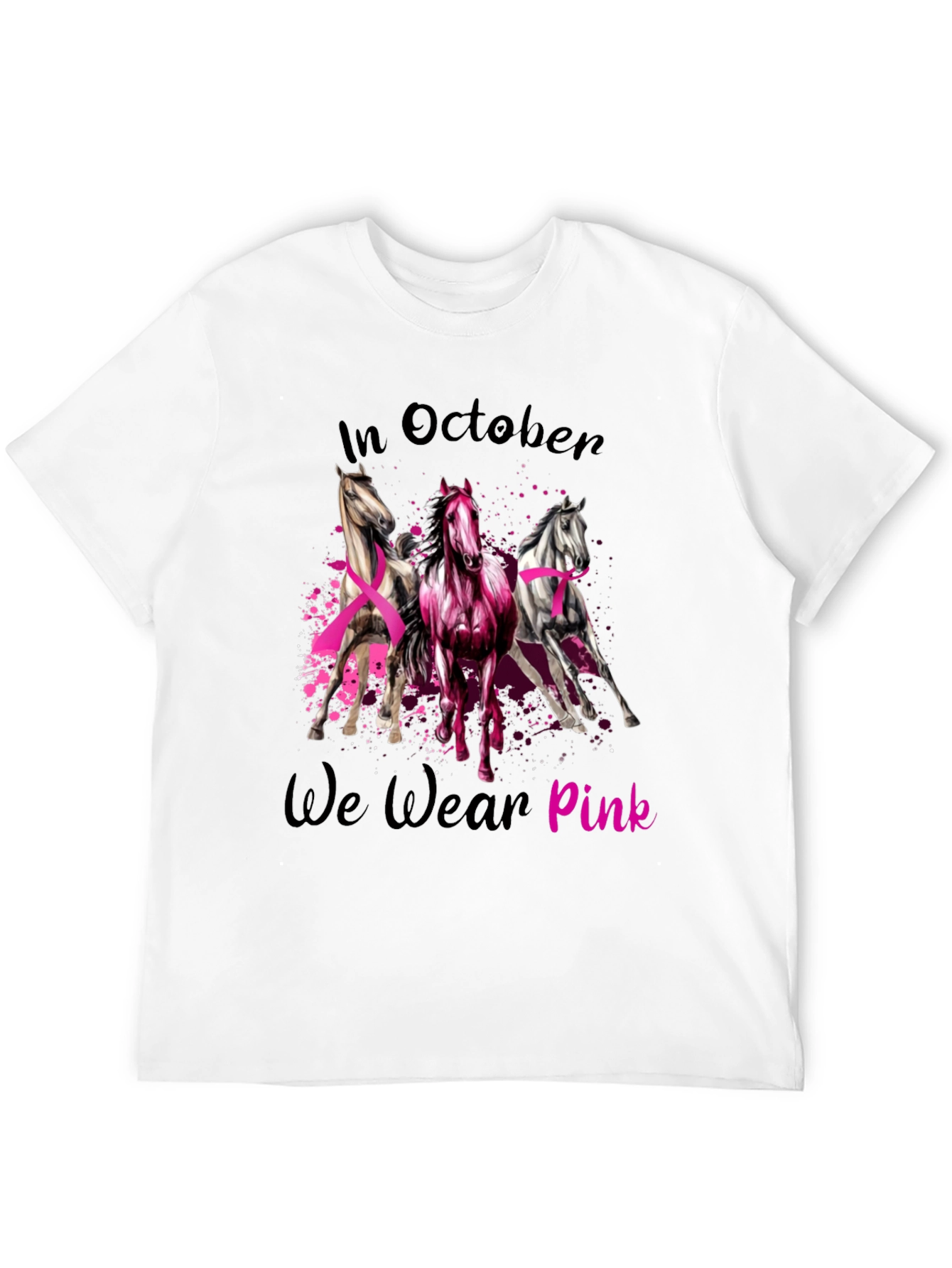 October Breast Cancer Awareness Horse T-Shirt