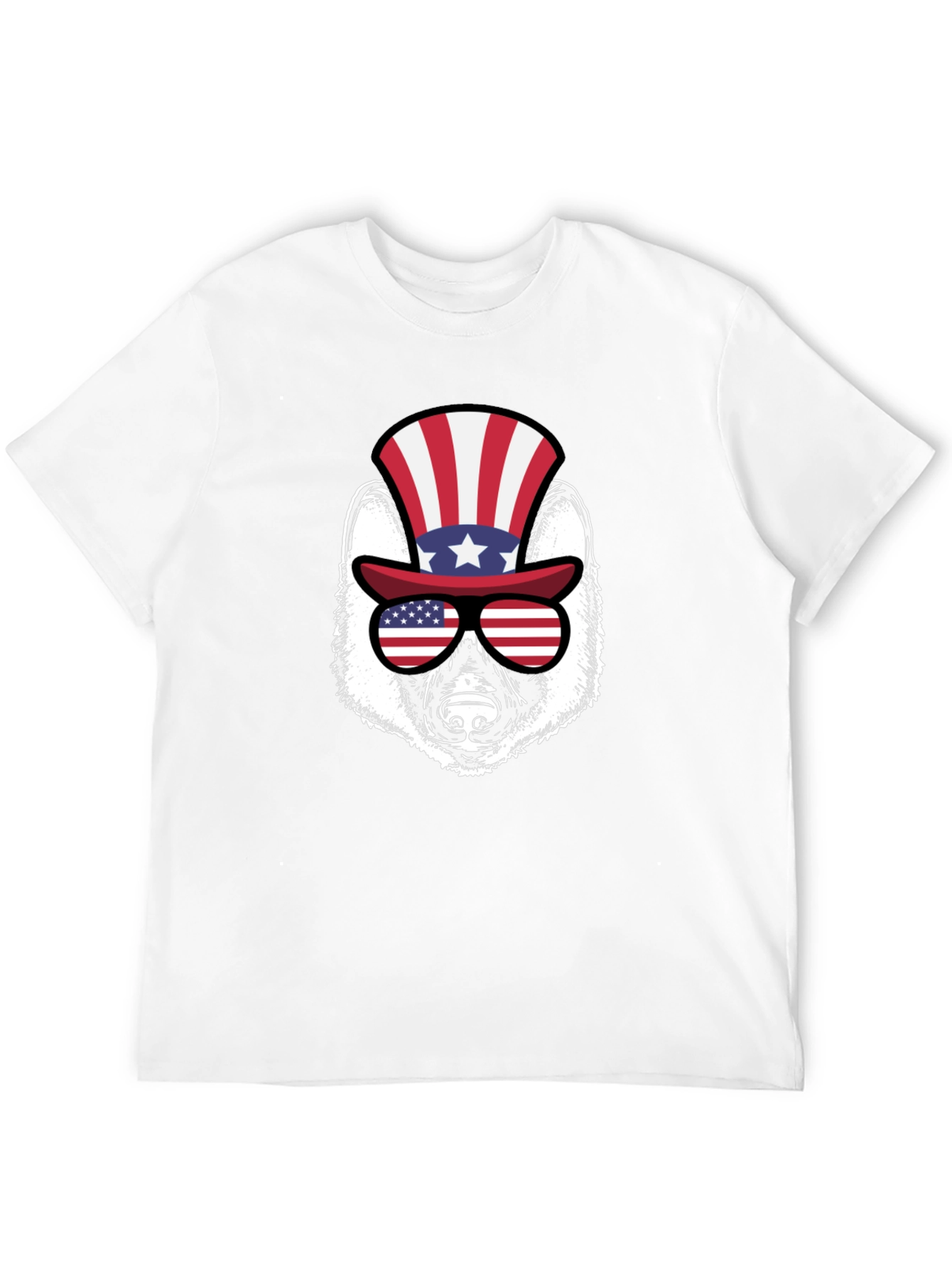 Patriotic Badger Graphic Tee - USA Pride Shirt