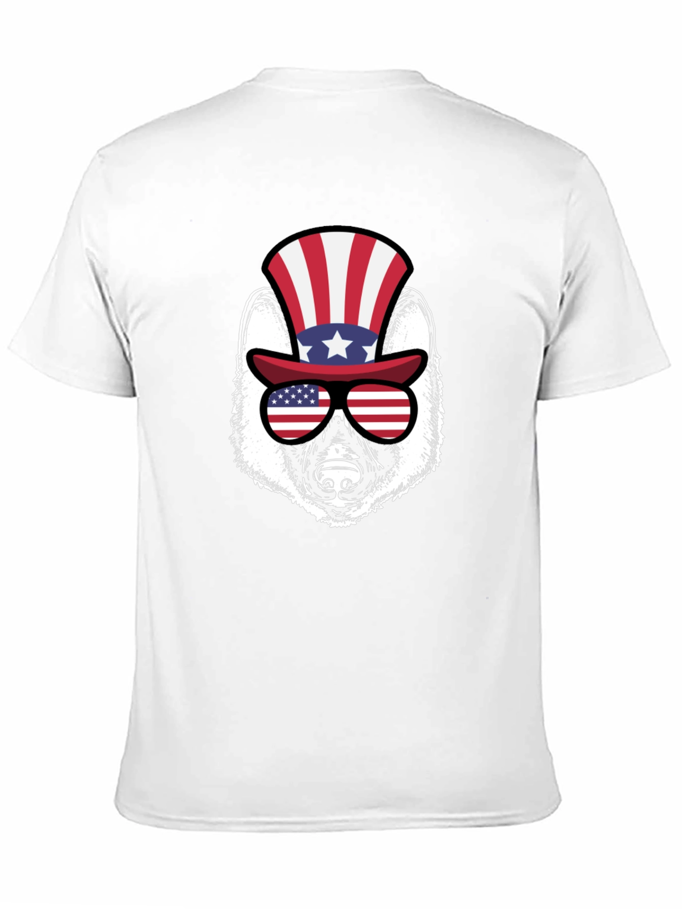 Patriotic Badger Graphic Tee - USA Pride Shirt