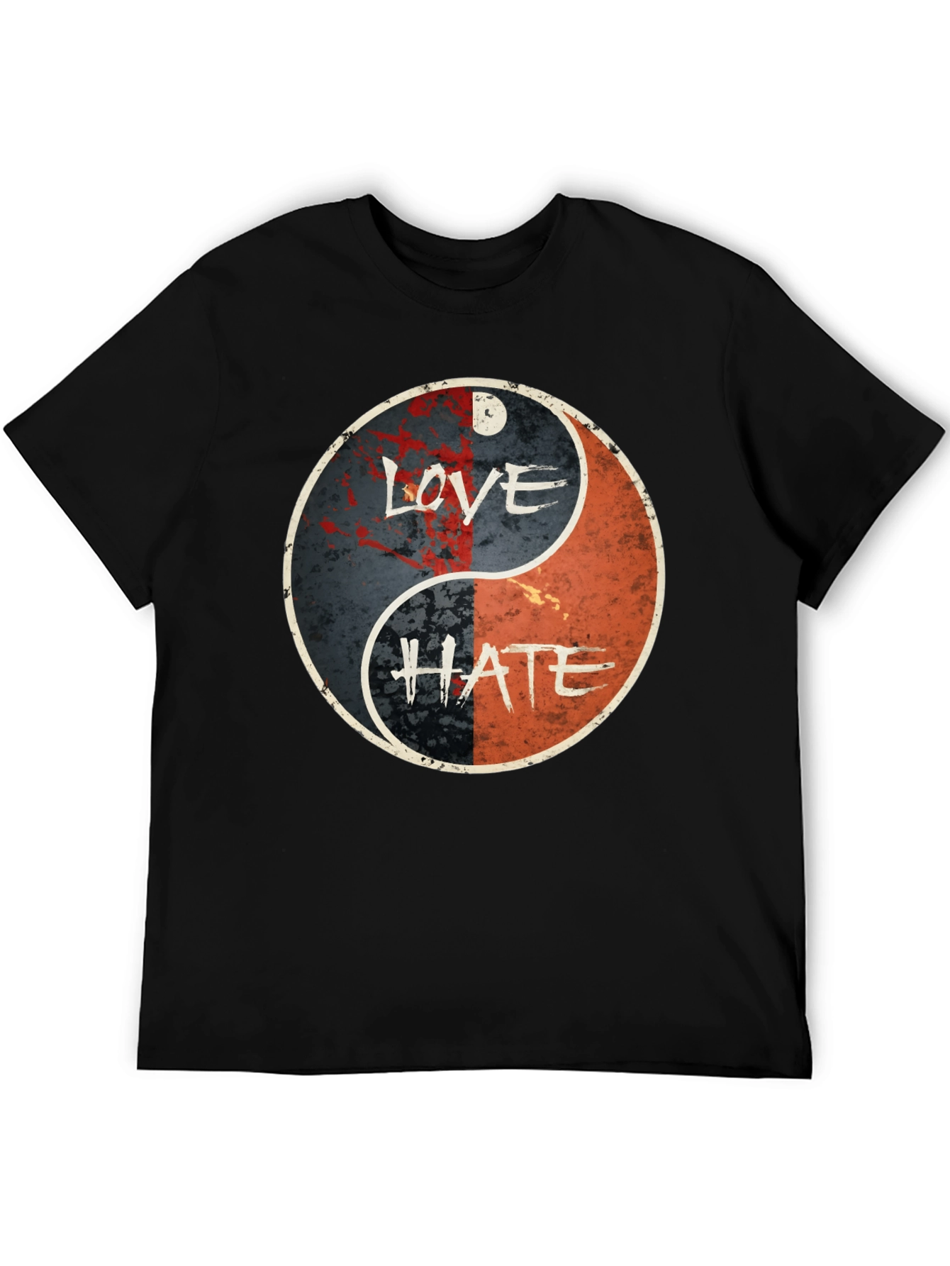 Love Hate Yin Yang Graphic T-Shirt