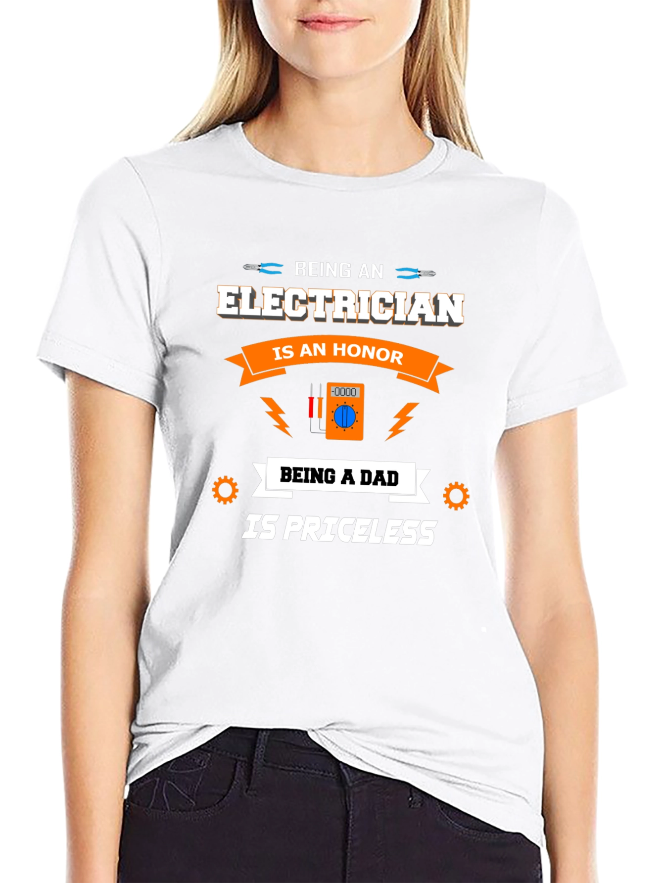 Electrician Dad T-Shirt - Honor & Priceless