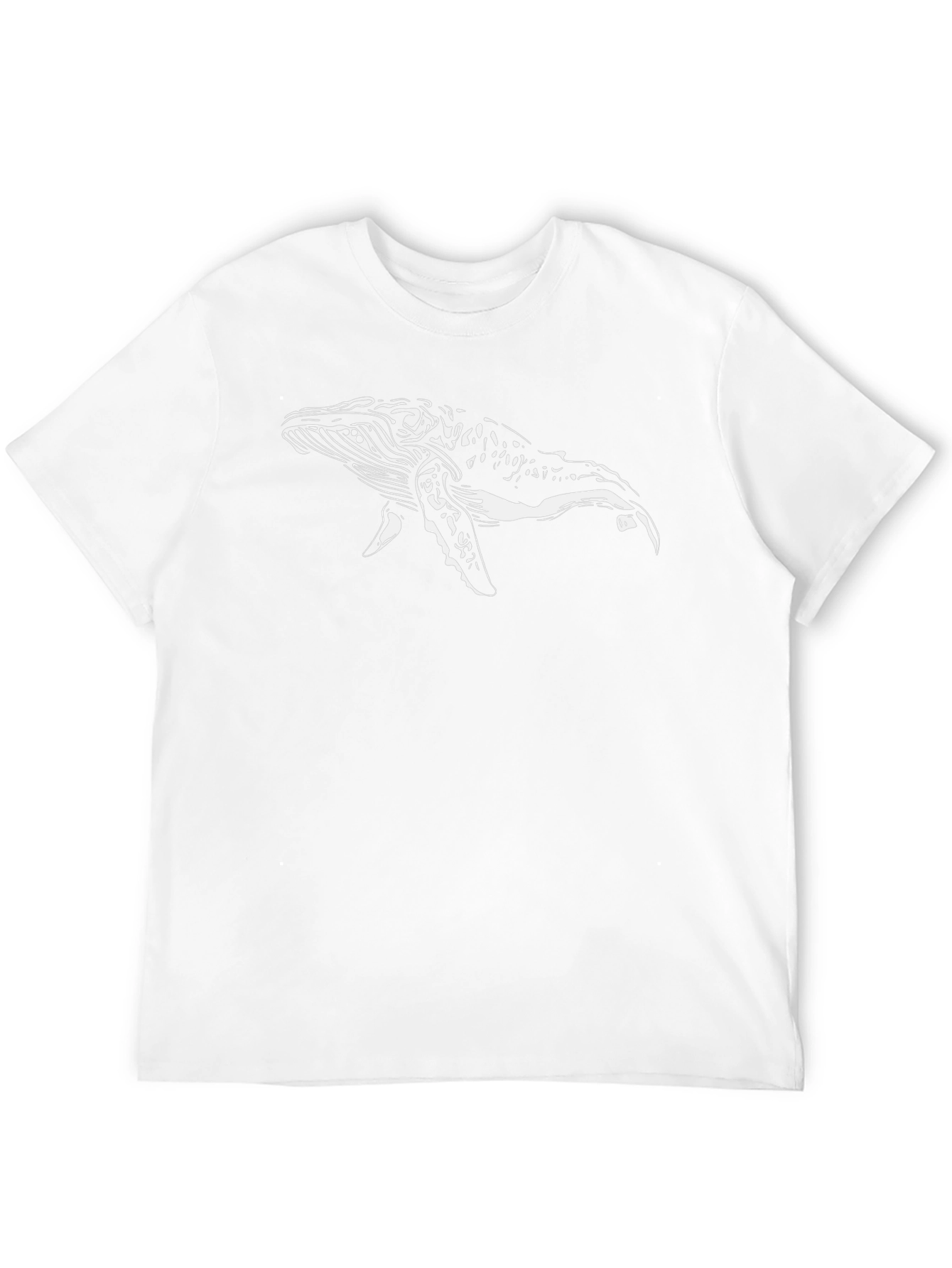 Whale Graphic T-Shirt - Black Crew Neck Tee