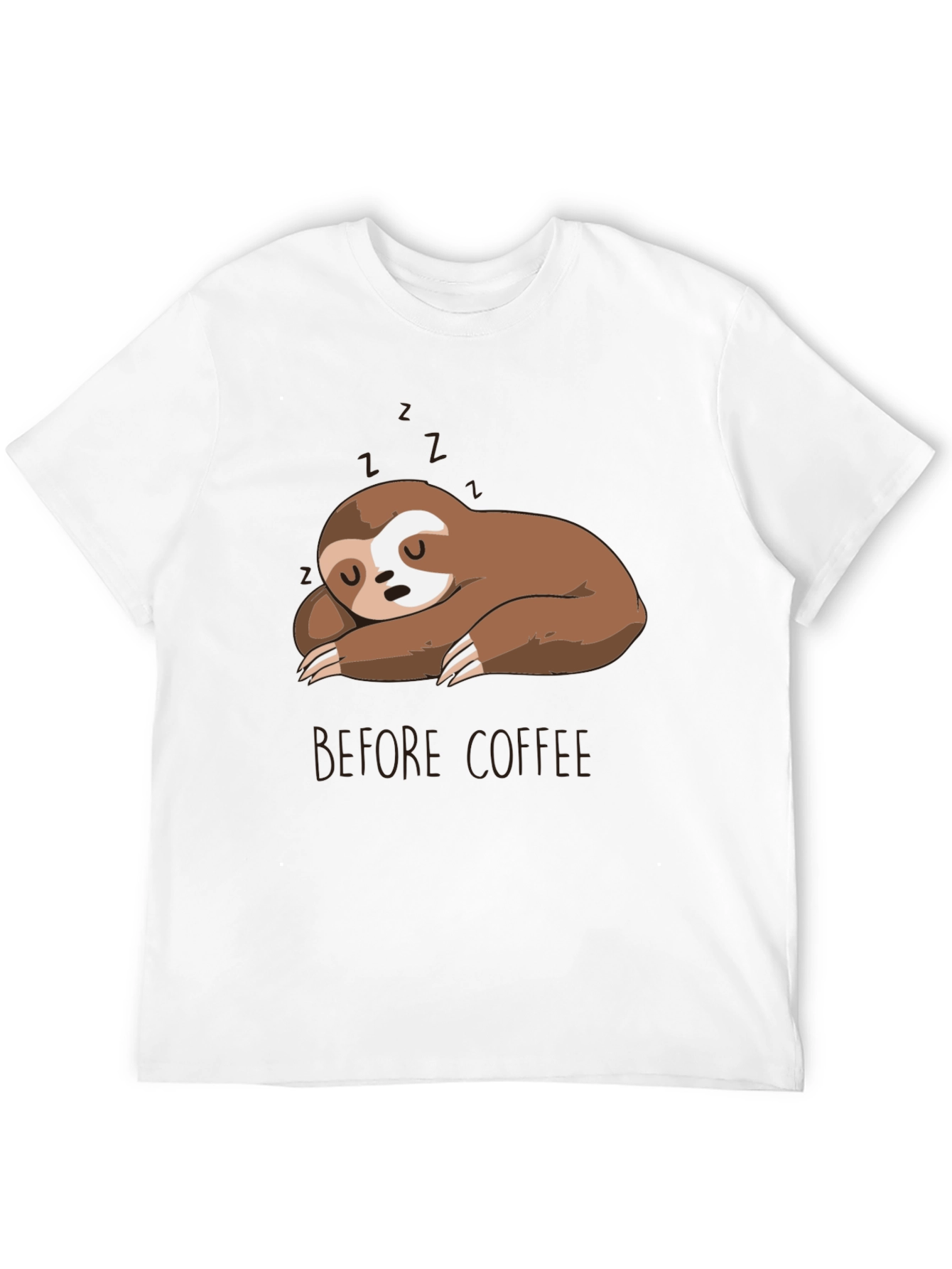 Sloth Before Coffee Graphic T-Shirt