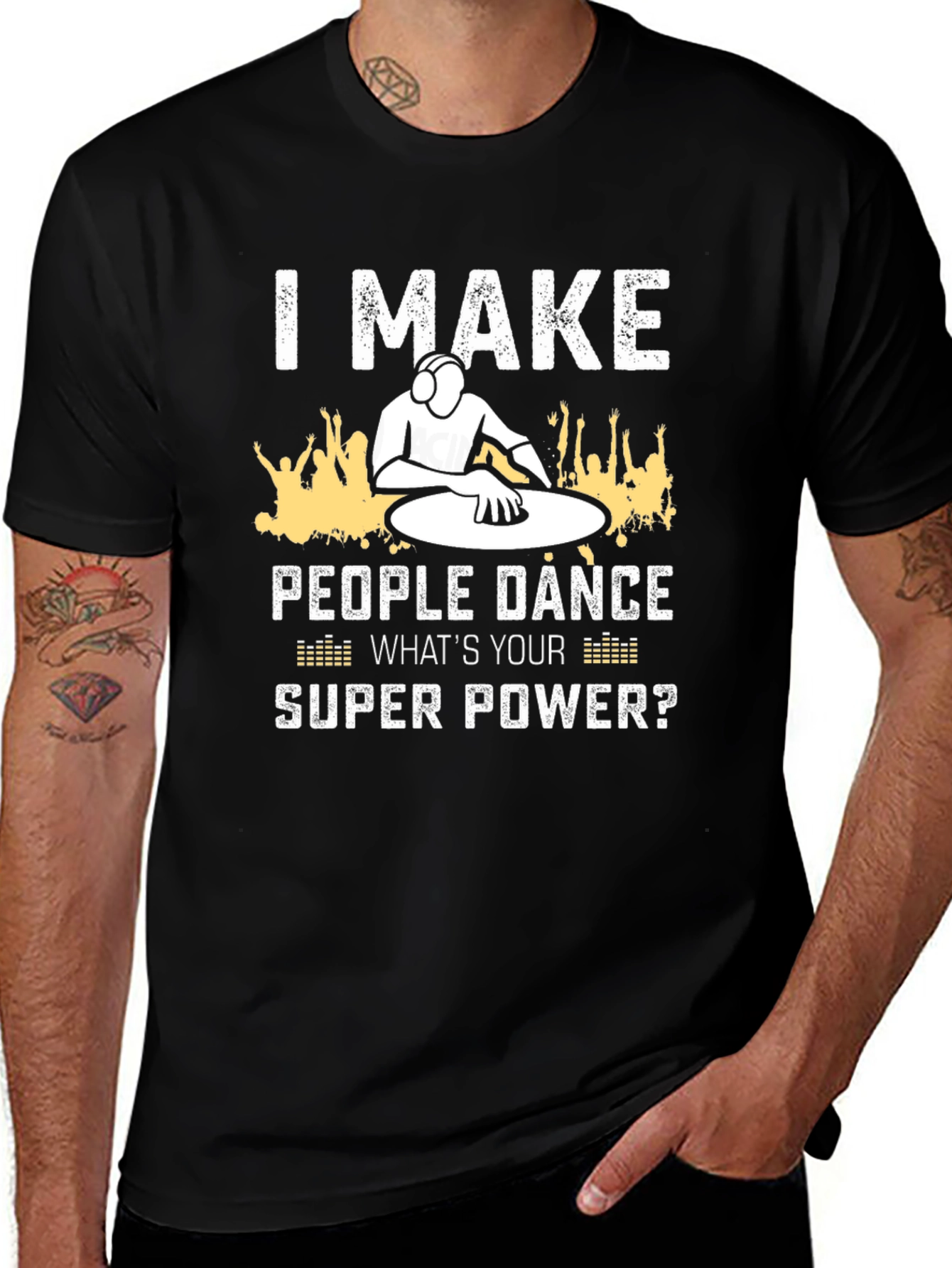 DJ Super Power Graphic T-Shirt