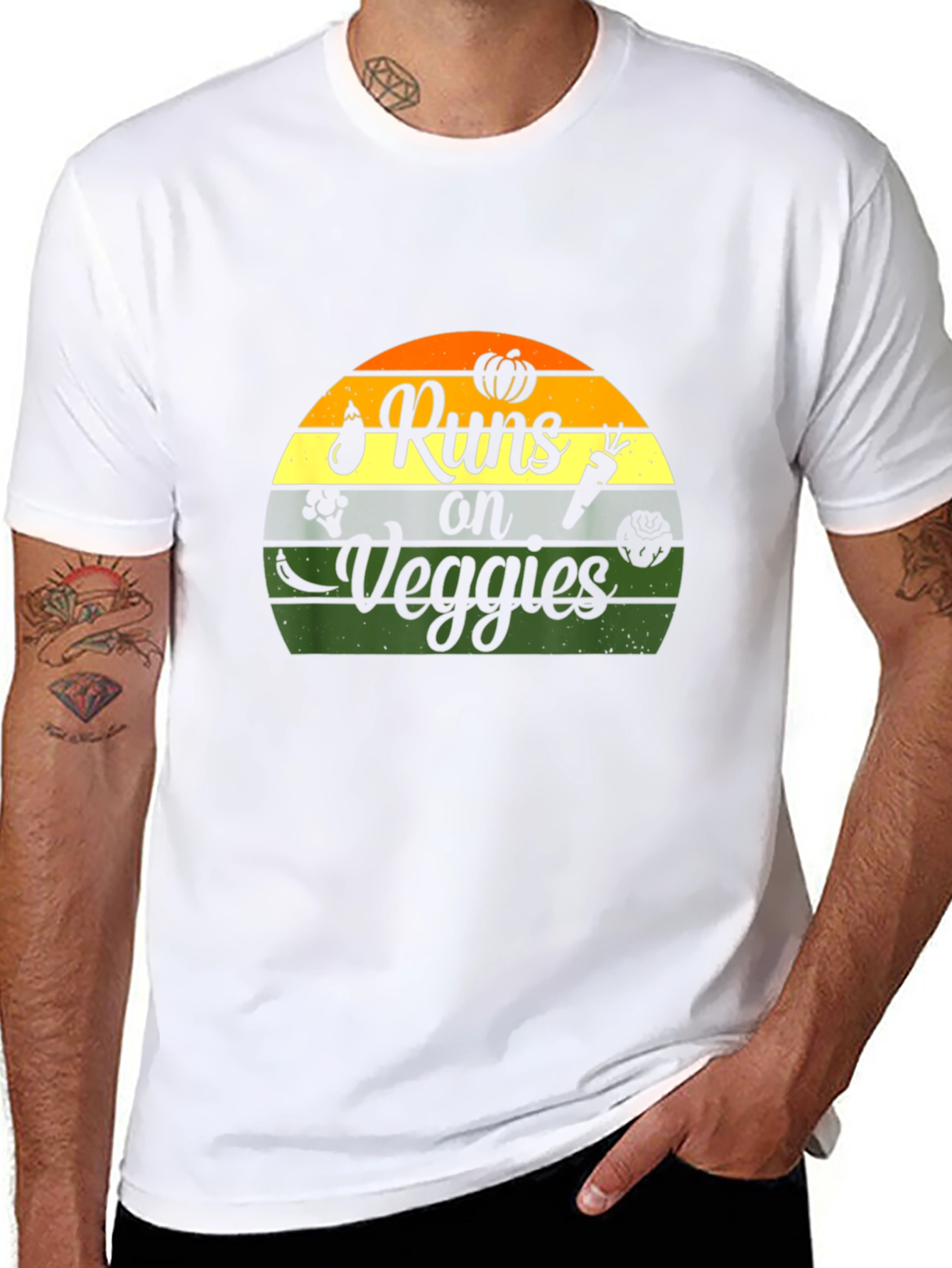 Runs on Veggies Graphic Tee - Vegan Shirt