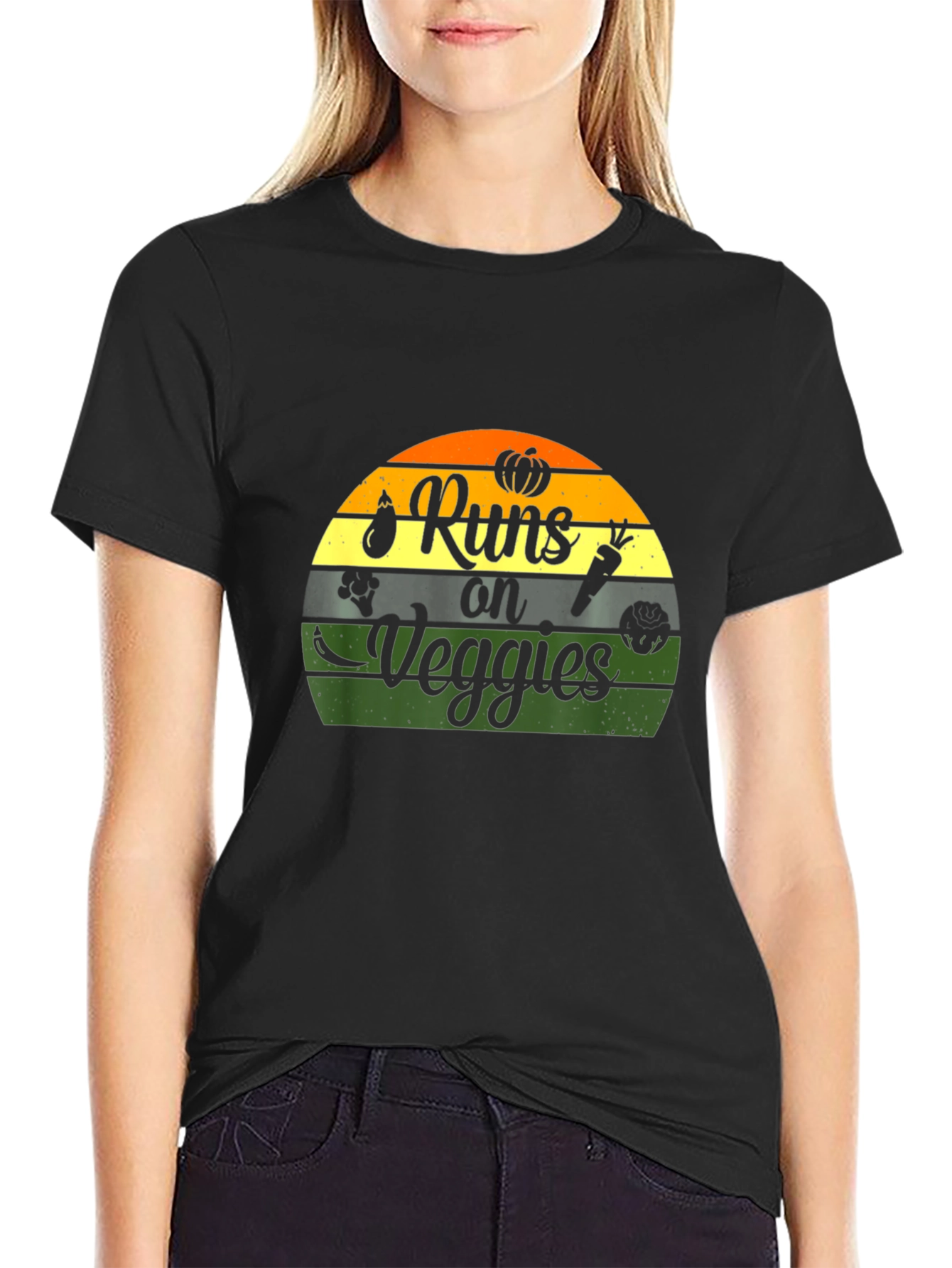 Runs on Veggies Graphic Tee - Vegan Shirt