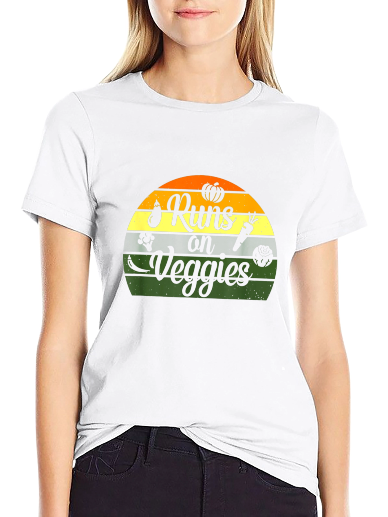 Runs on Veggies Graphic Tee - Vegan Shirt