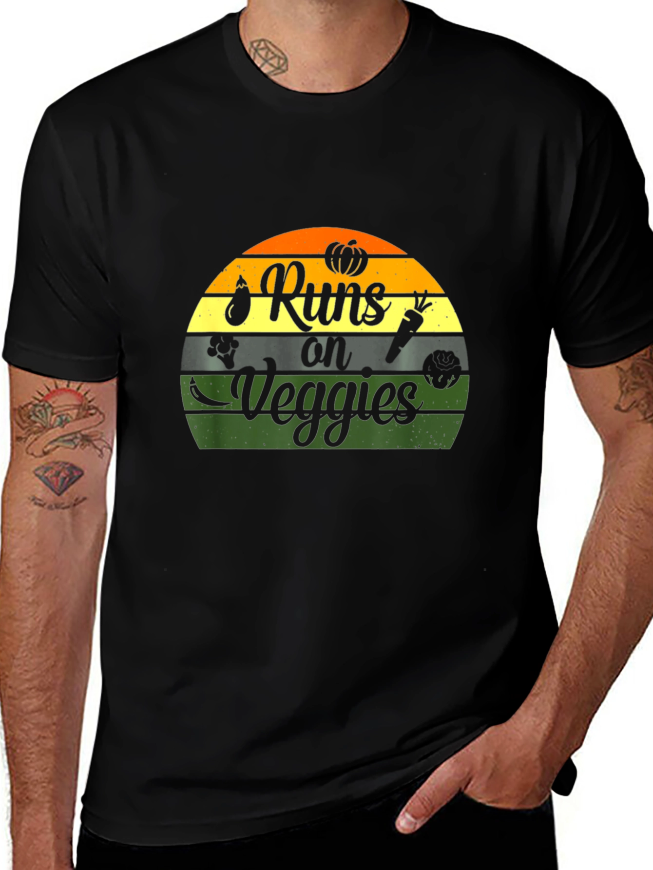 Runs on Veggies Graphic Tee - Vegan Shirt