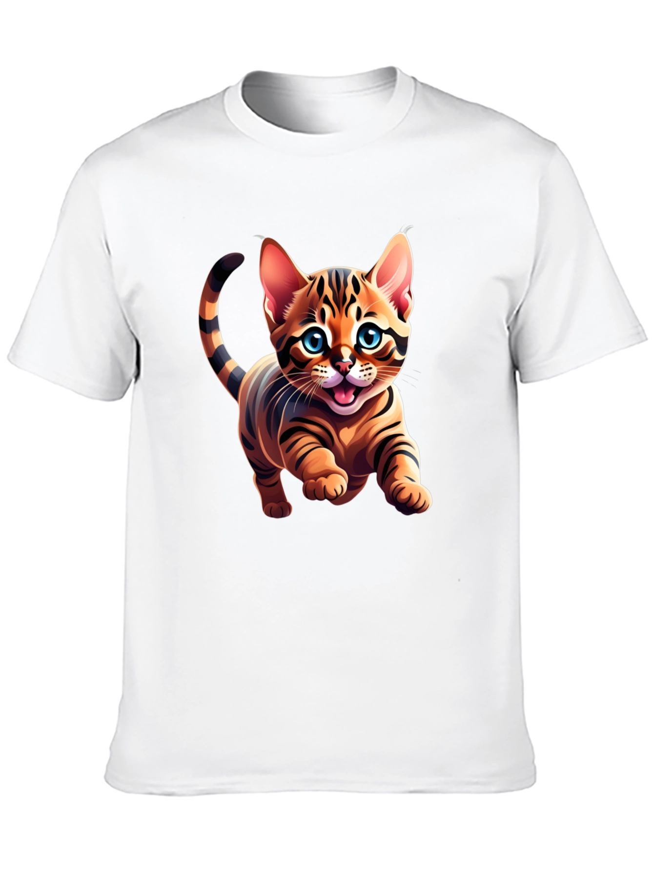 Cute Cartoon Kitten Graphic Tee