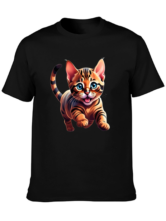 Cute Cartoon Kitten Graphic Tee