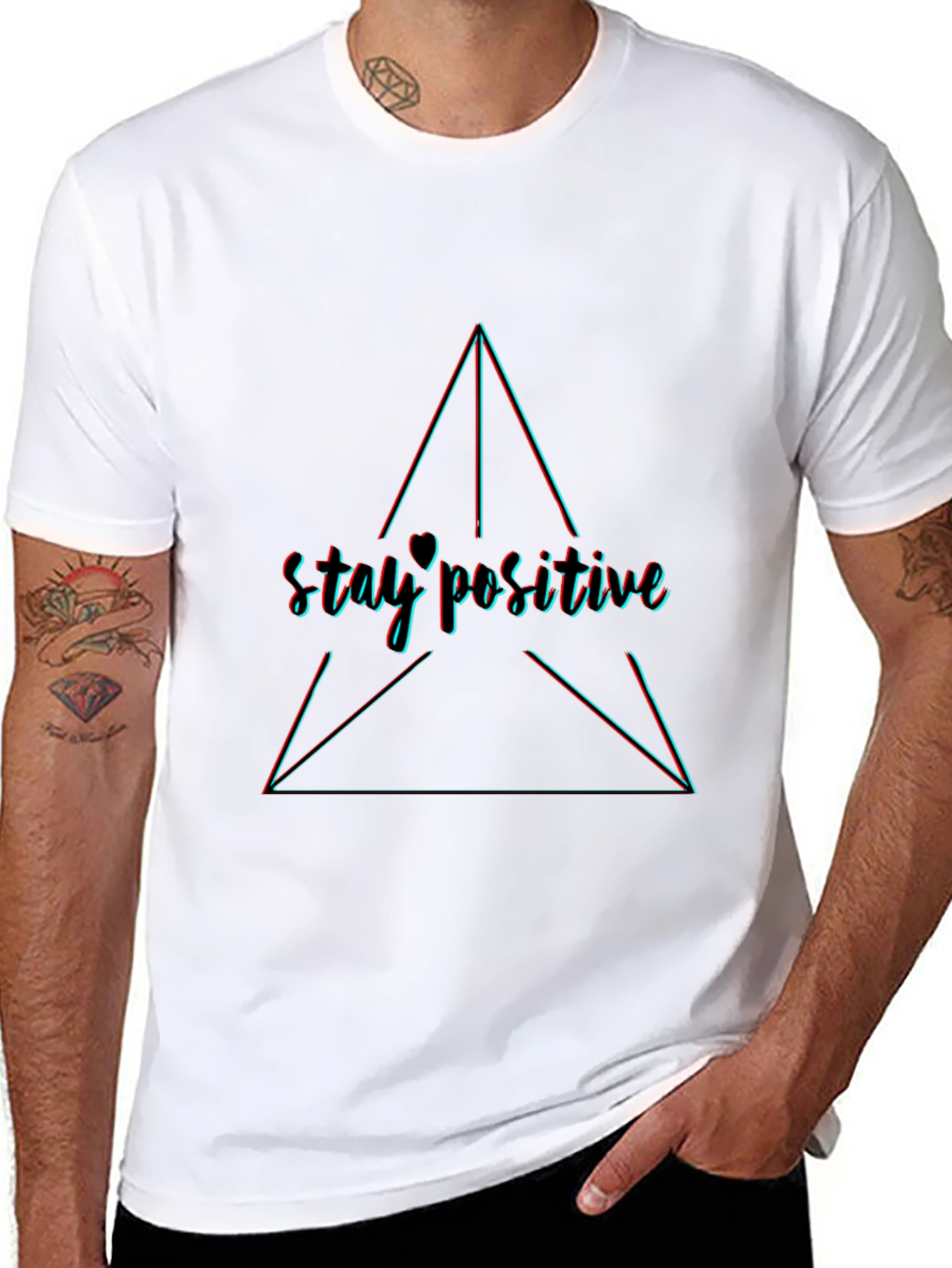 Stay Positive Graphic Tee - Trendy Comfort