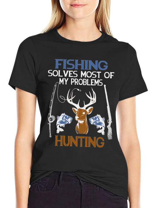 Fishing & Hunting Solves Problems T-Shirt