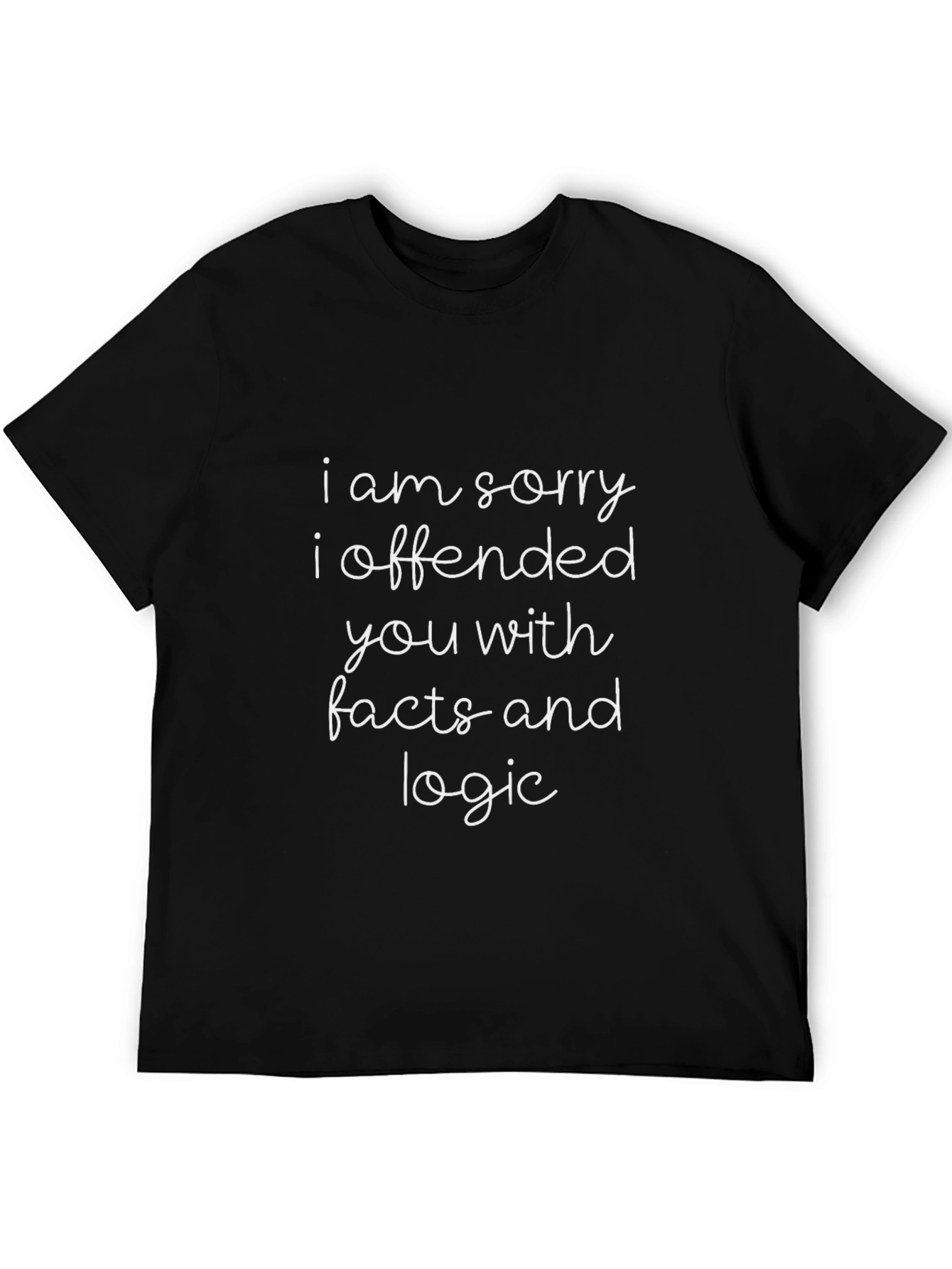 Funny Facts and Logic Black T-Shirt