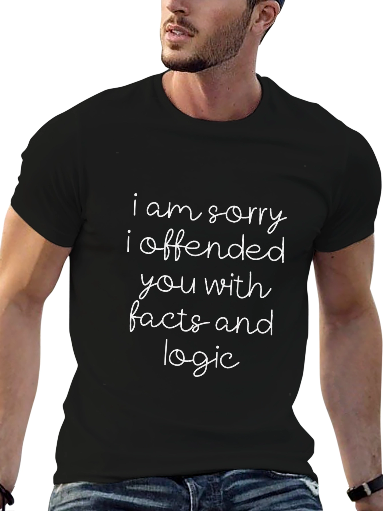 Funny Facts and Logic Black T-Shirt