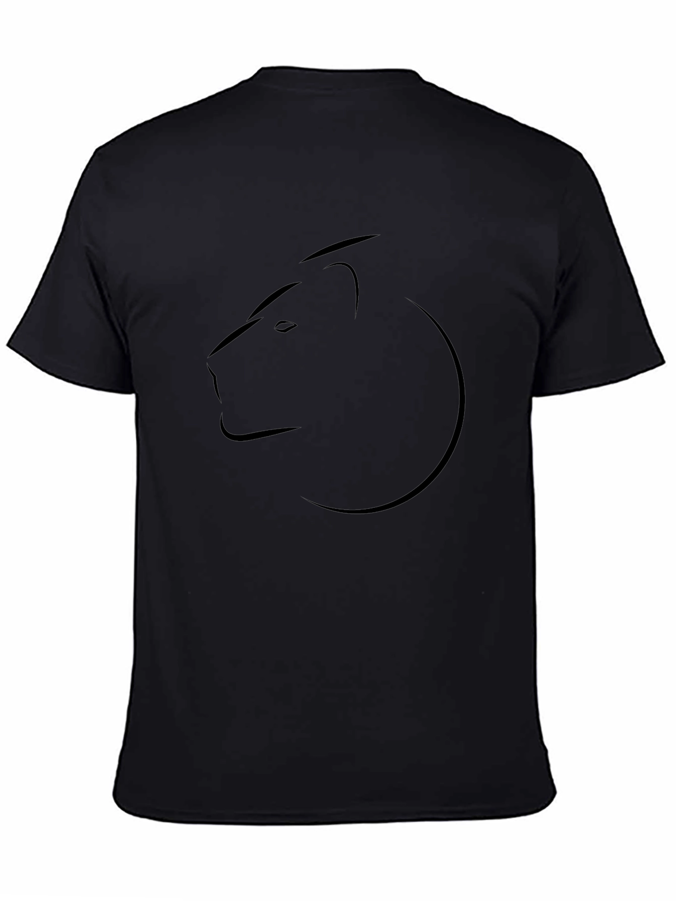 Mens Black Lion Graphic Tee - Casual Style