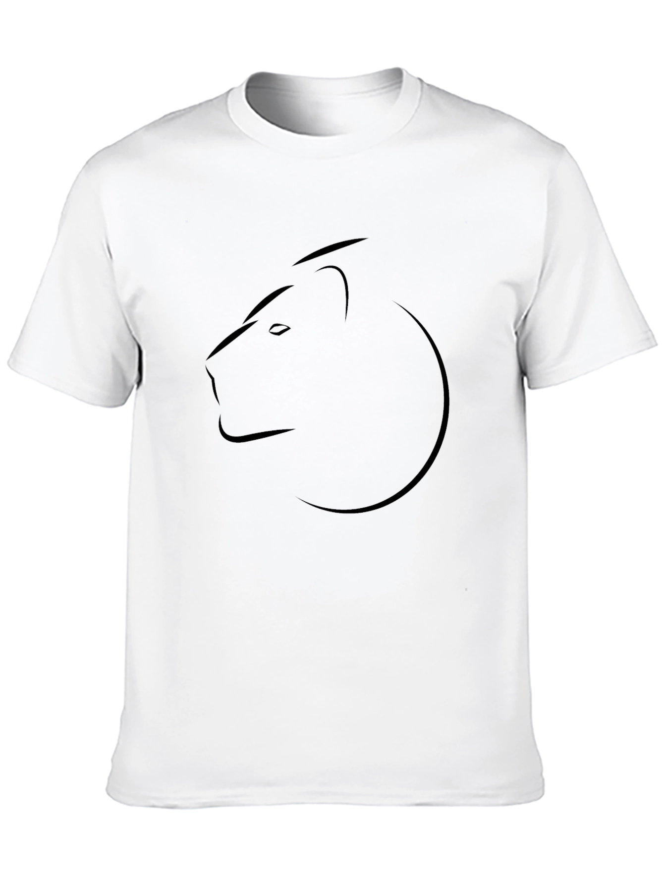 Mens Black Lion Graphic Tee - Casual Style