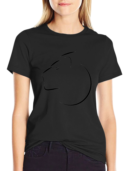 Mens Black Lion Graphic Tee - Casual Style