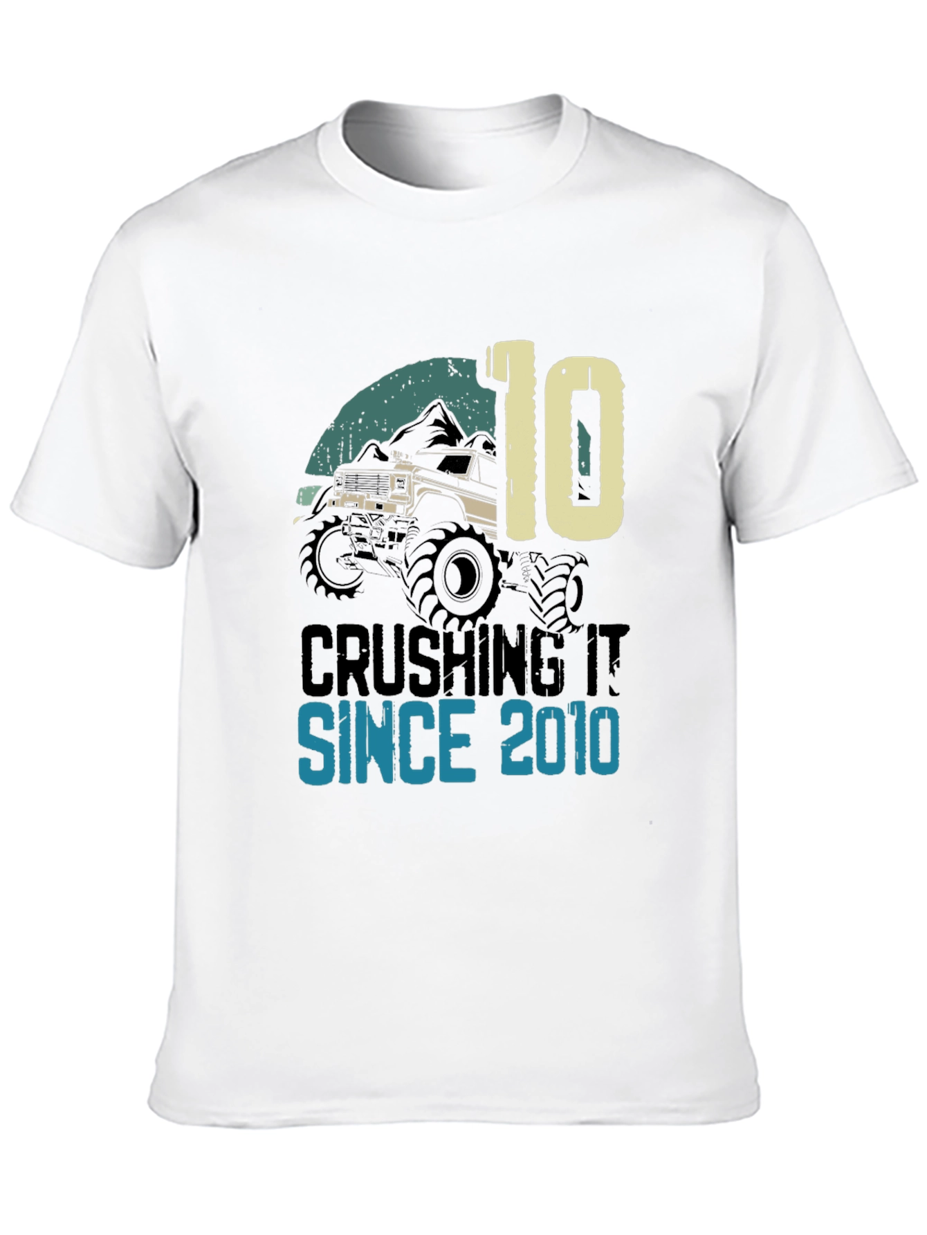 Crushing It Since 2010 Monster Truck Birthday Tee