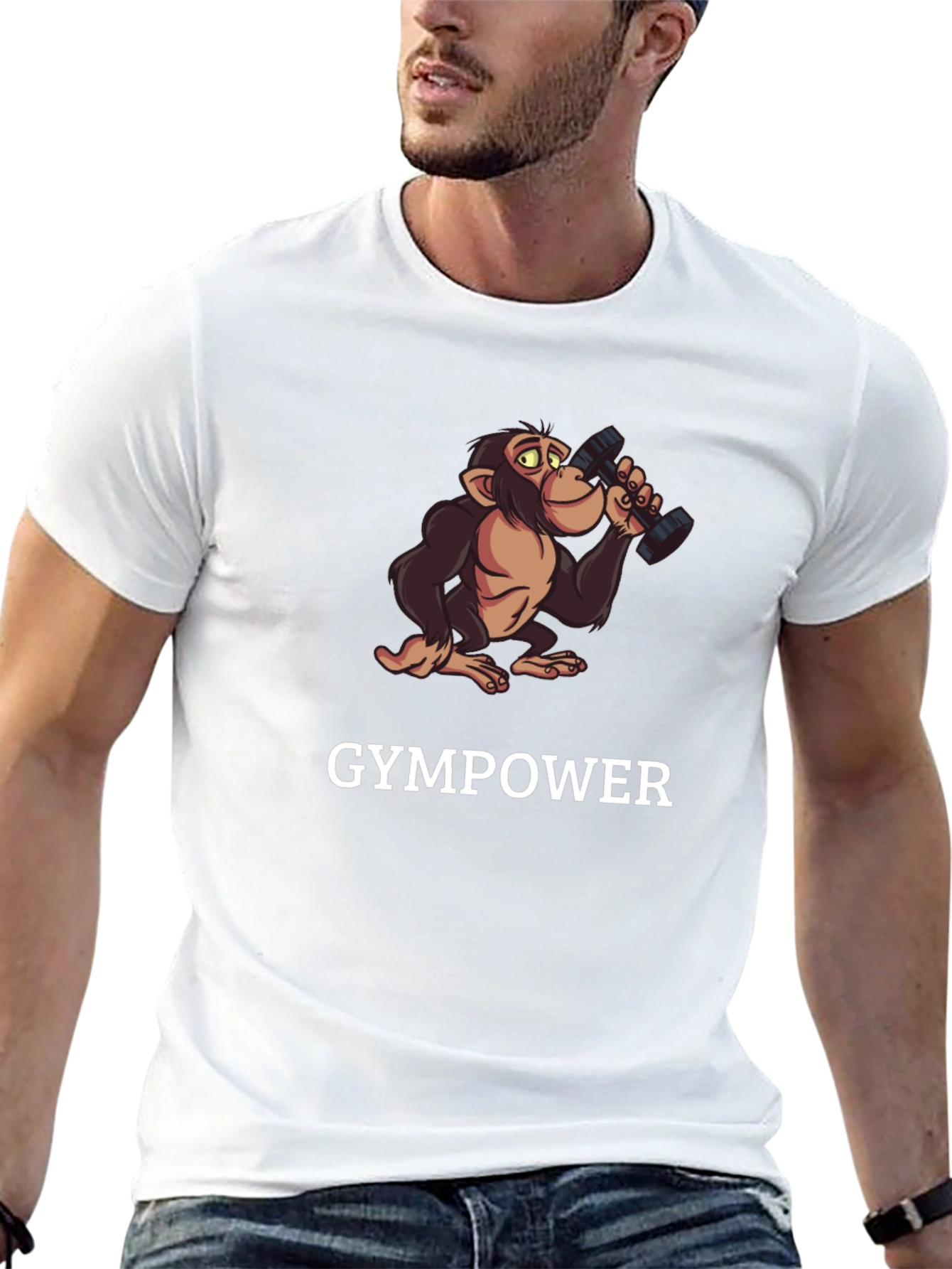 Gympower Monkey Black T-Shirt