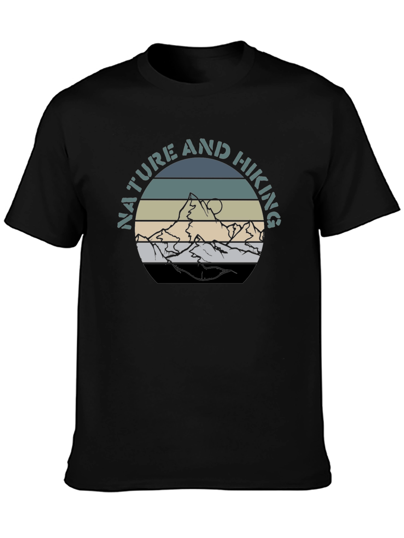 Nature & Hiking Graphic T-Shirt - Mountain Design