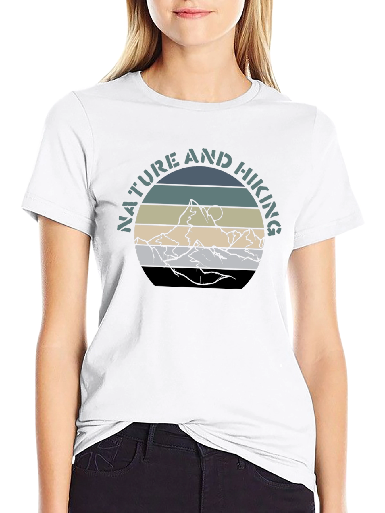 Nature & Hiking Graphic T-Shirt - Mountain Design